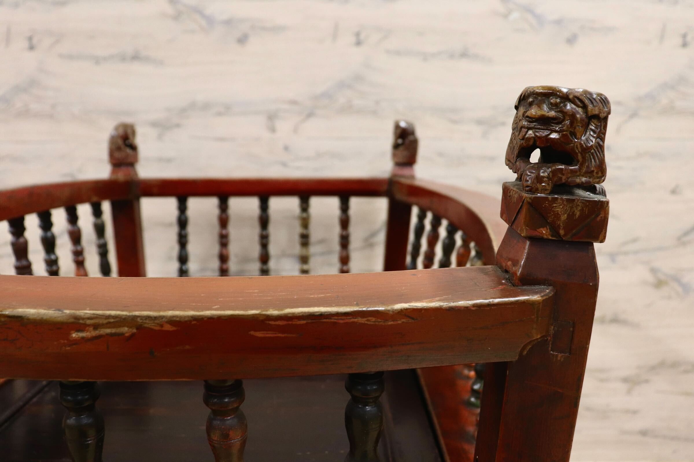 GMIH149◯中国美術 唐木家具 ゆりかご ベビーベッド アンティーク ヴィンテージ 飾り台 収納家具 店舗什器 木製 アジアン家具