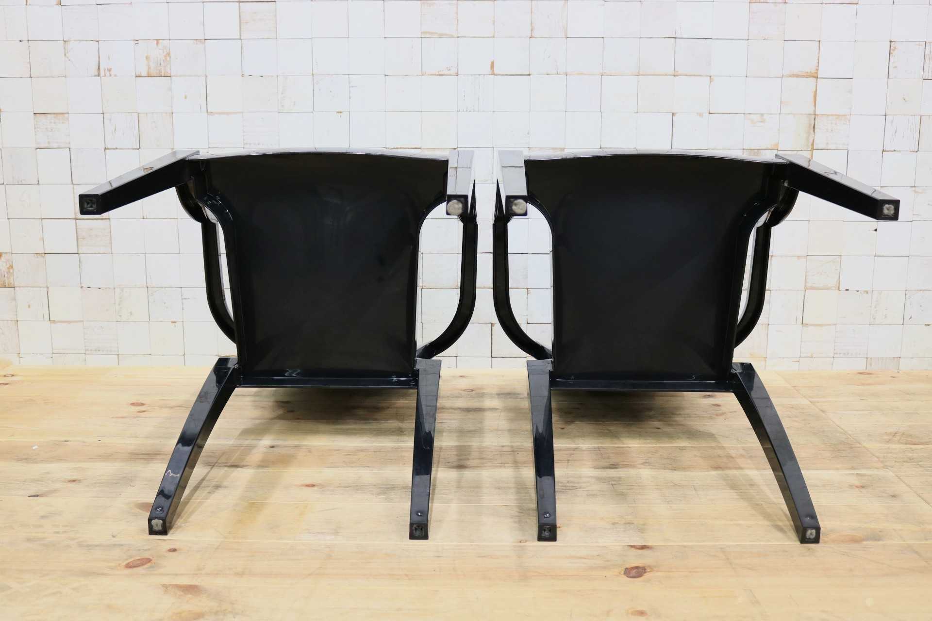 GMIK436A○Kartell / カルテル LOUIS GHOST ルイゴースト スタッキングチェア 2脚セット ガーデンチェア 椅子 アームチェア ブラック