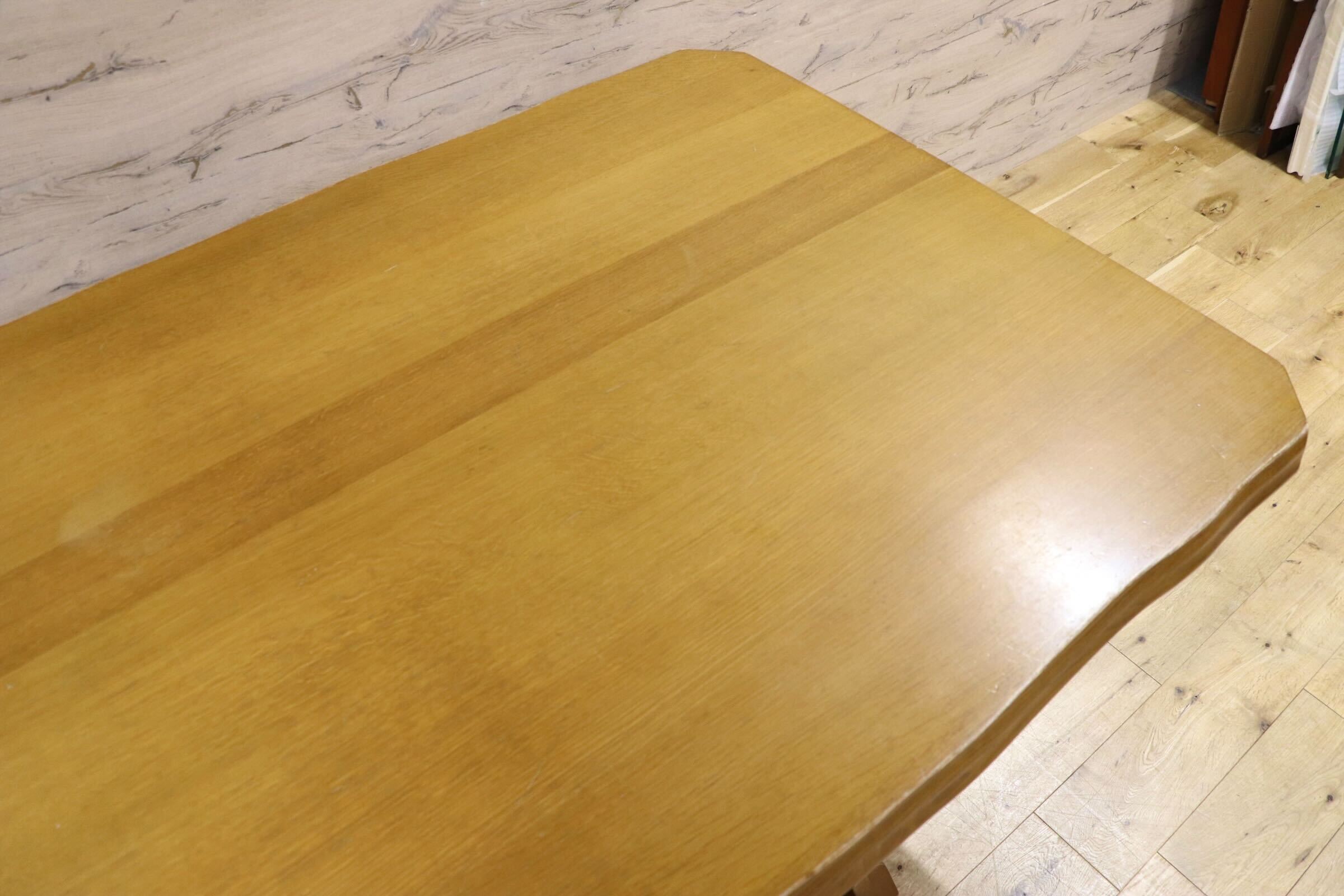 GMHH457○飛騨産業 / HIDA キツツキ ダイニングテーブル 食卓テーブル 作業台 カントリー 木製 オーク材 机 国産家具 ヴィンテージ