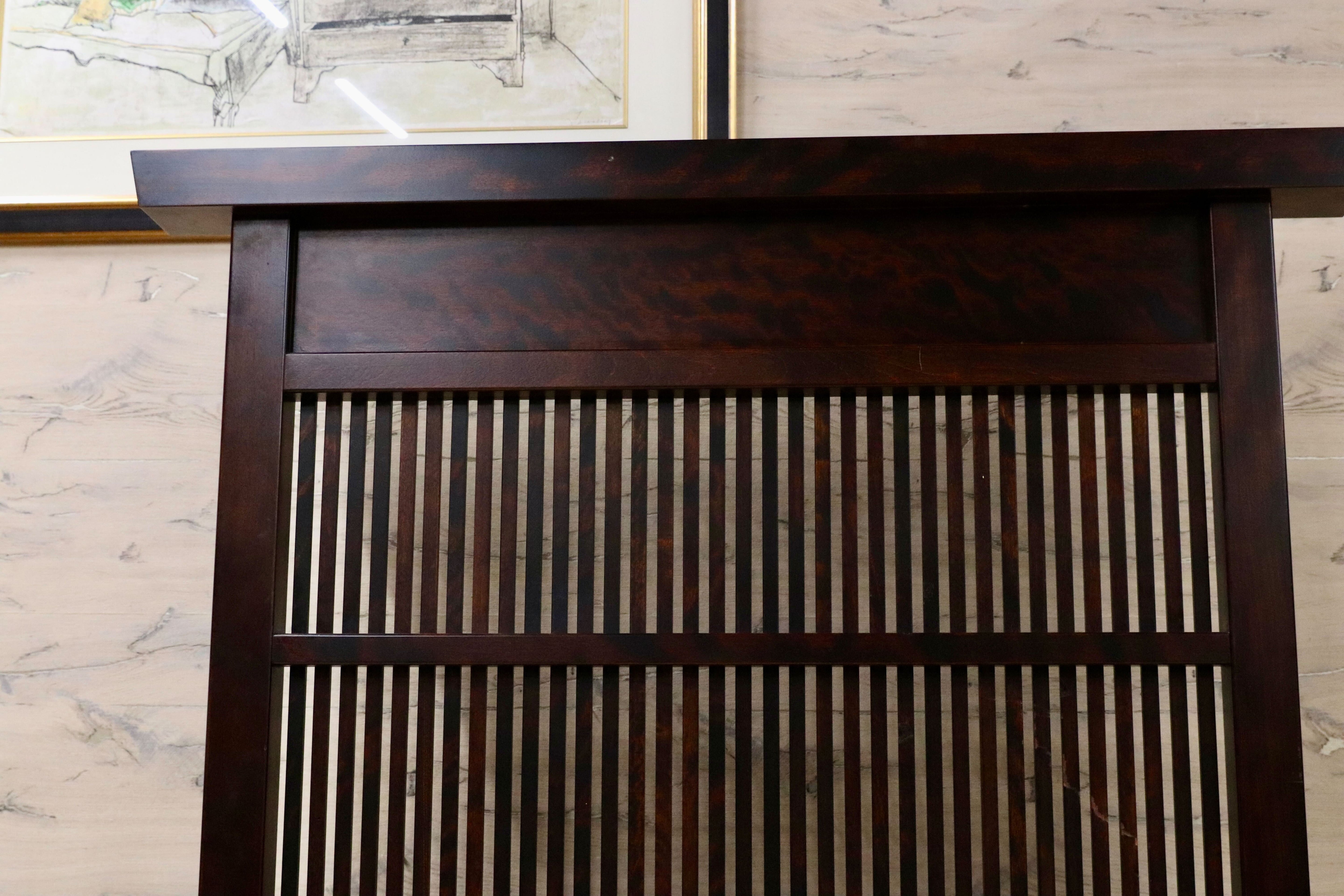 GMIS492○和製 アンティーク 衝立 パーテーション オブジェ レトロ 古民家 仕切り 樺材 検)北海道民芸家具 九州民芸家具