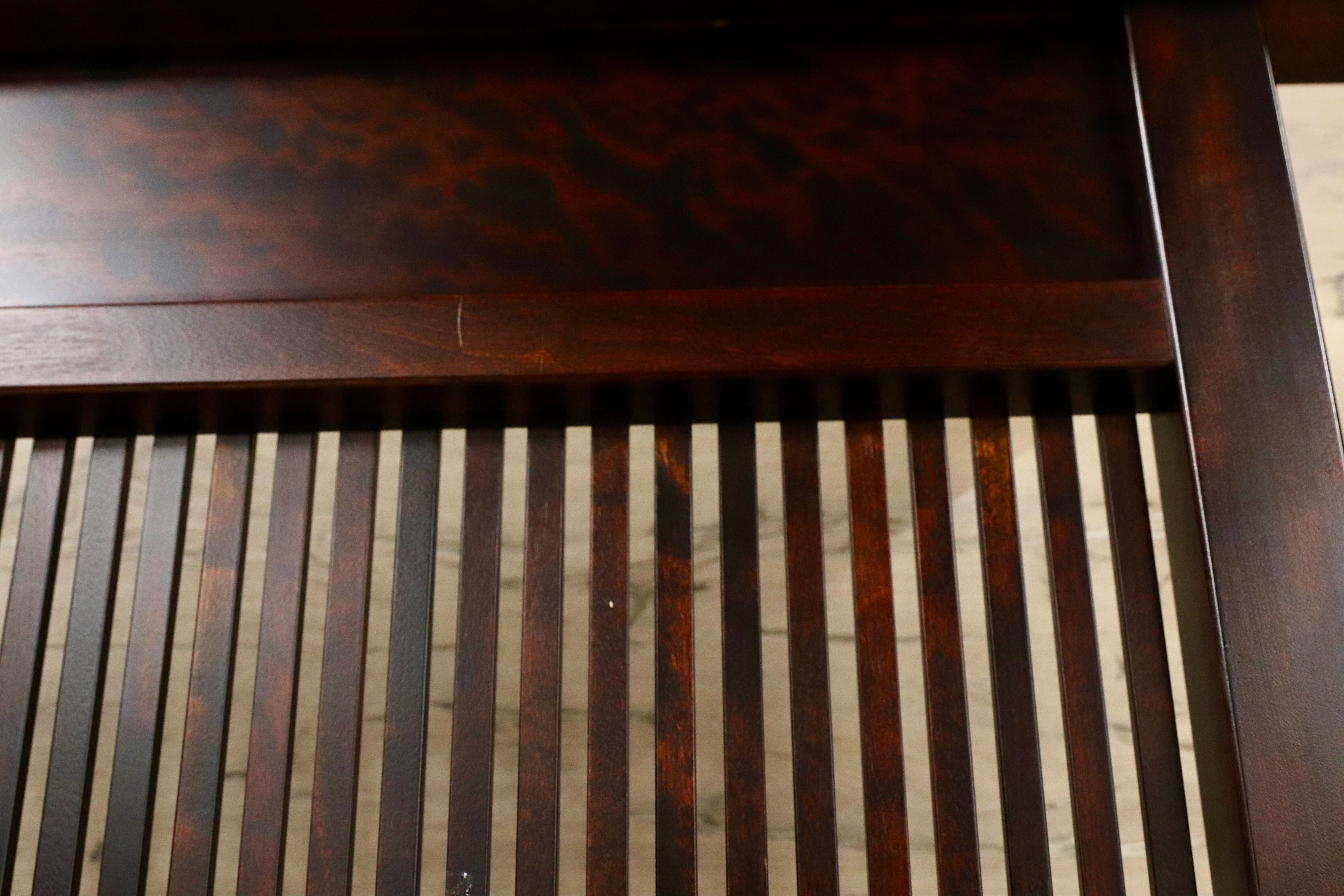 GMIS492○和製 アンティーク 衝立 パーテーション オブジェ レトロ 古民家 仕切り 樺材 検)北海道民芸家具 九州民芸家具