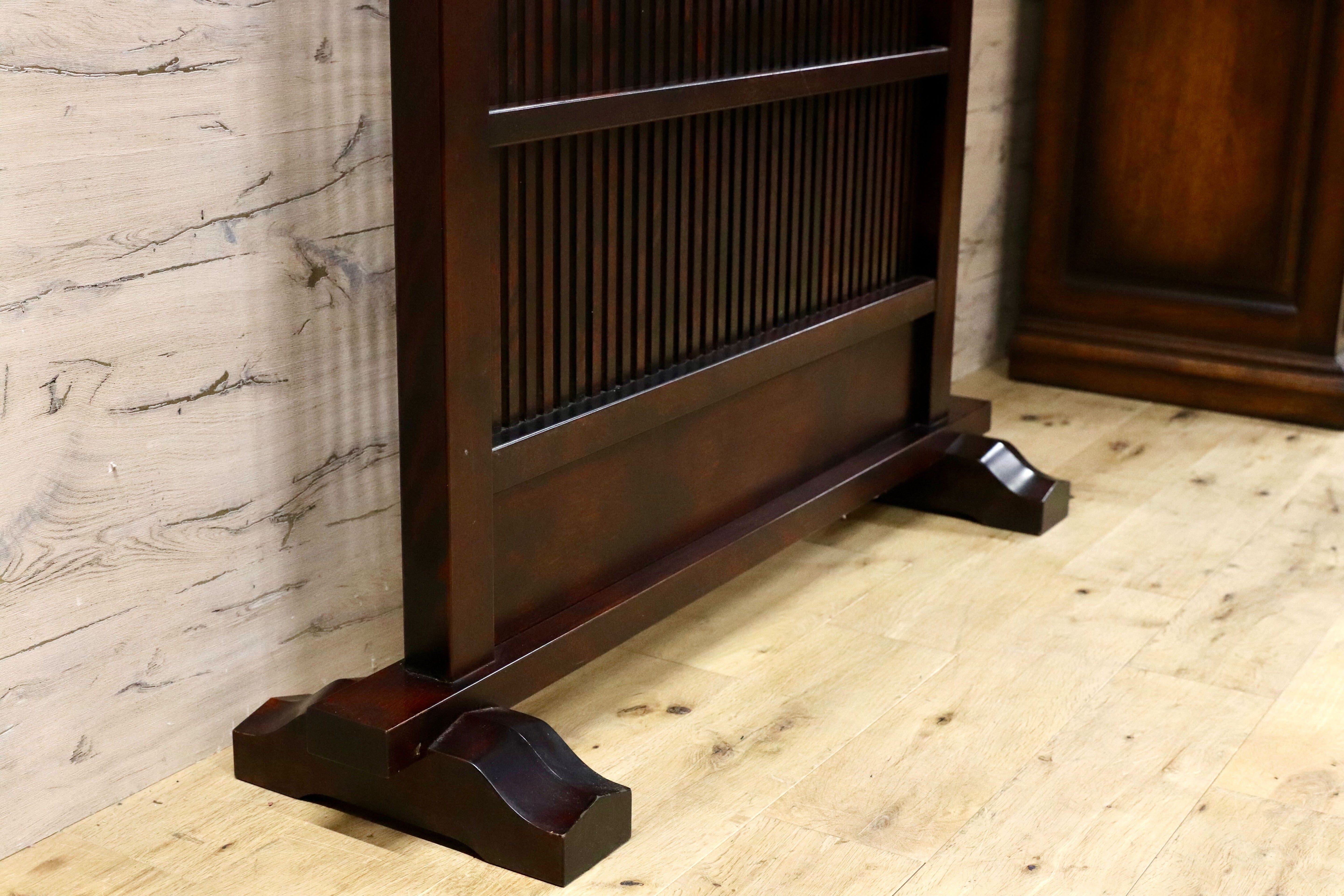 GMIS492○和製 アンティーク 衝立 パーテーション オブジェ レトロ 古民家 仕切り 樺材 検)北海道民芸家具 九州民芸家具