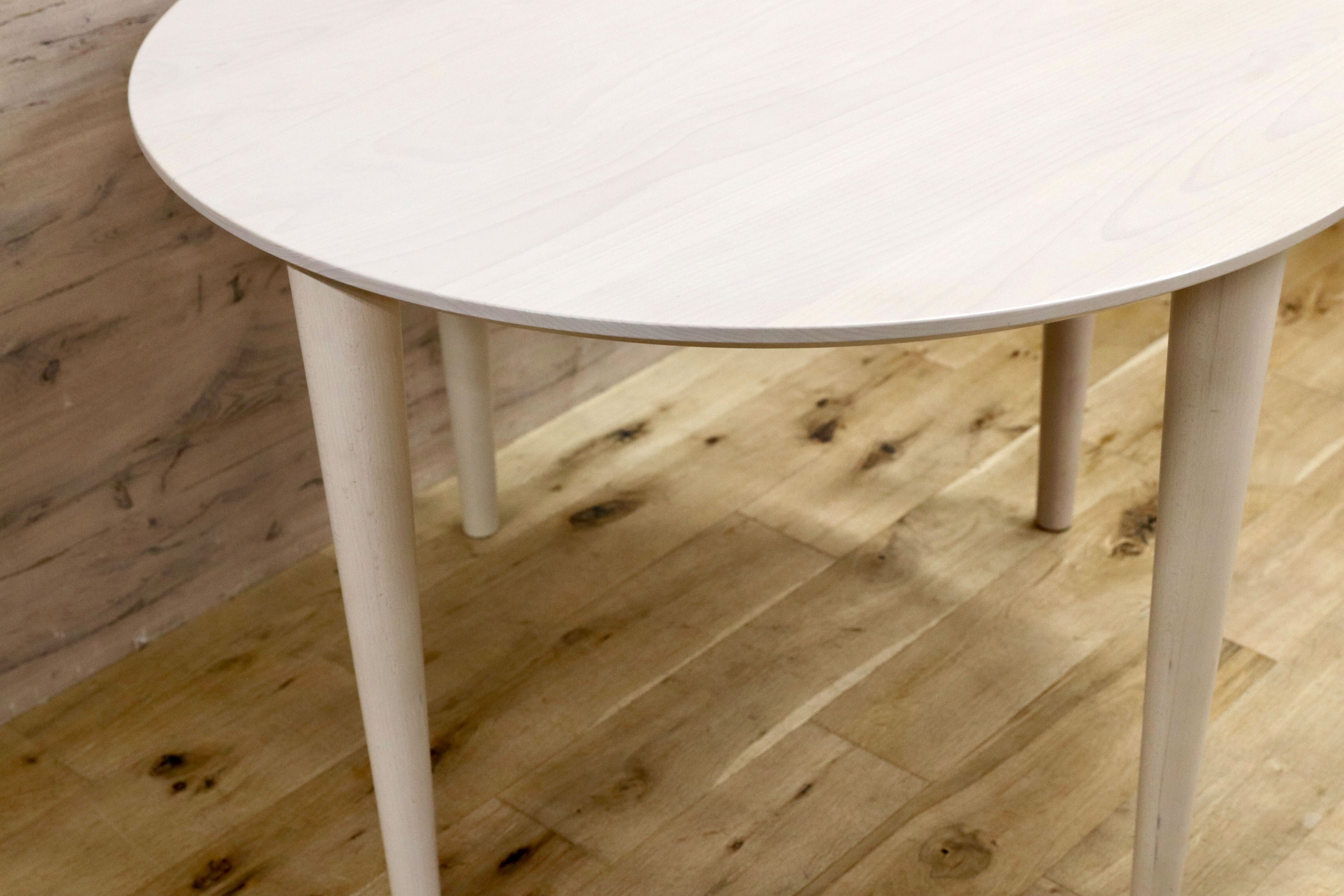 GMHS518○柏木工 / KASHIWA ダイニングテーブル 食卓テーブル オフホワイト ビーチ材 飛騨家具 2〜4人掛け