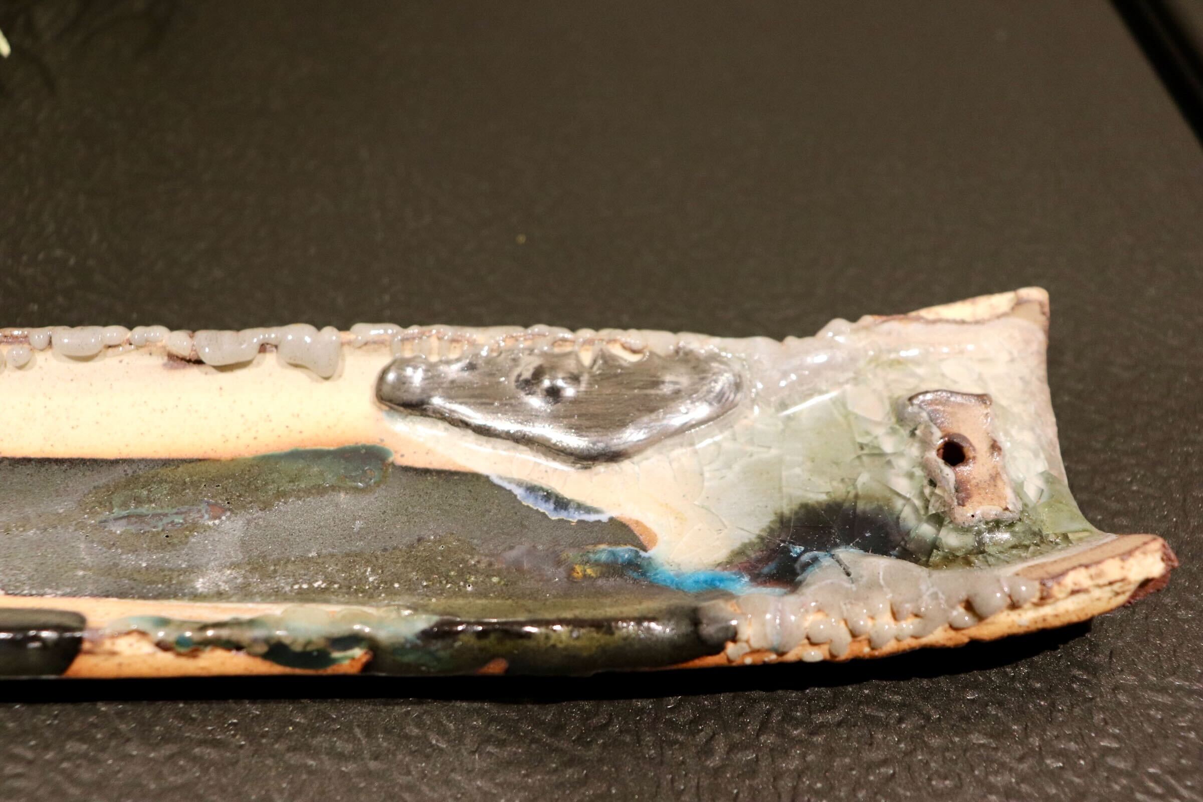 GMIO222M◯丹文窯 丹波焼 インセンスホルダー インテリア 置物 伝統工芸 丹波篠山 未使用