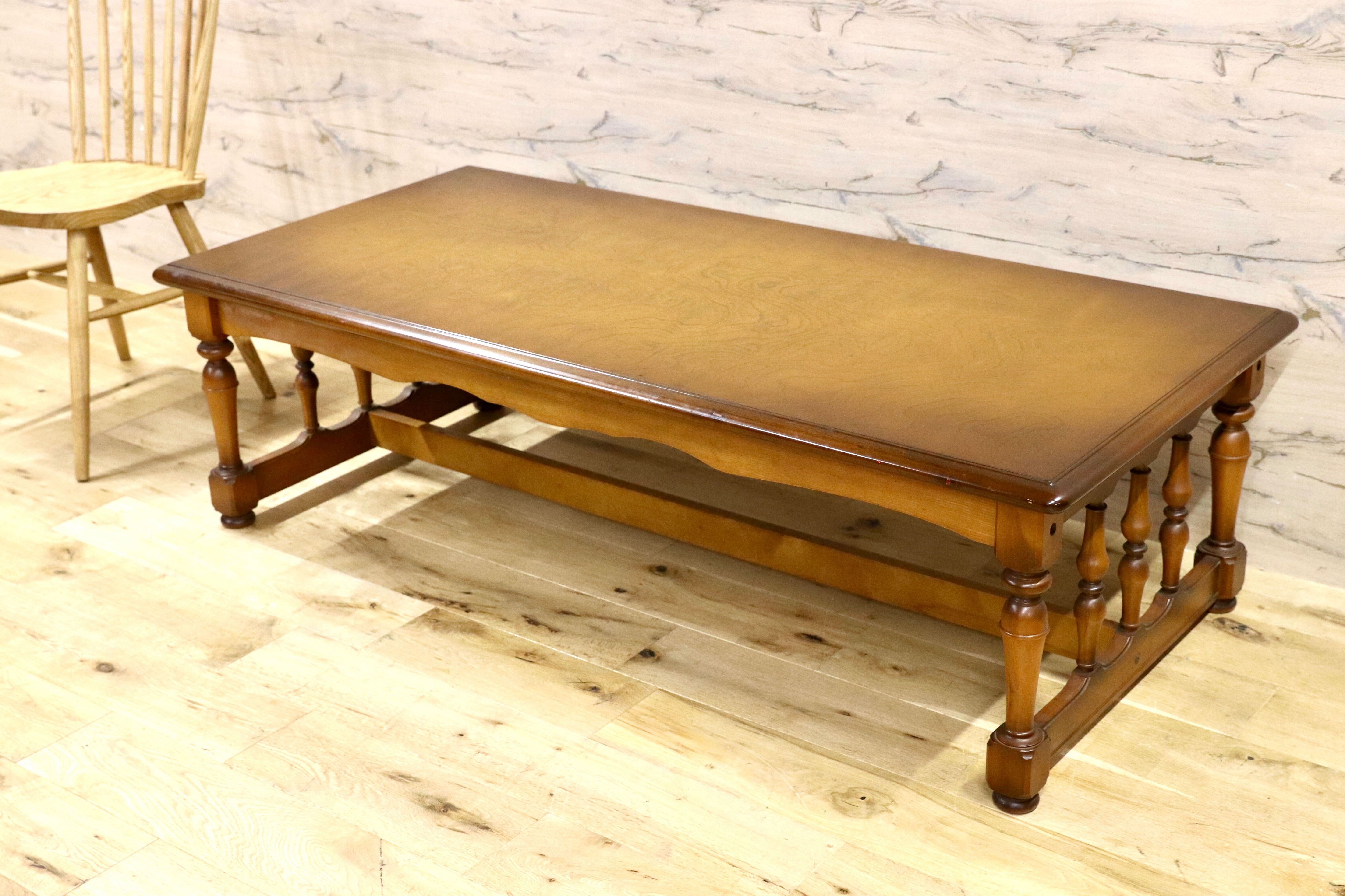 GMGH399○MORISHIGE / モリシゲ センターテーブル リビングテーブル 応接机 IDC大塚家具 クラシック ヴィンテージ レトロ 大正モダン 稀少