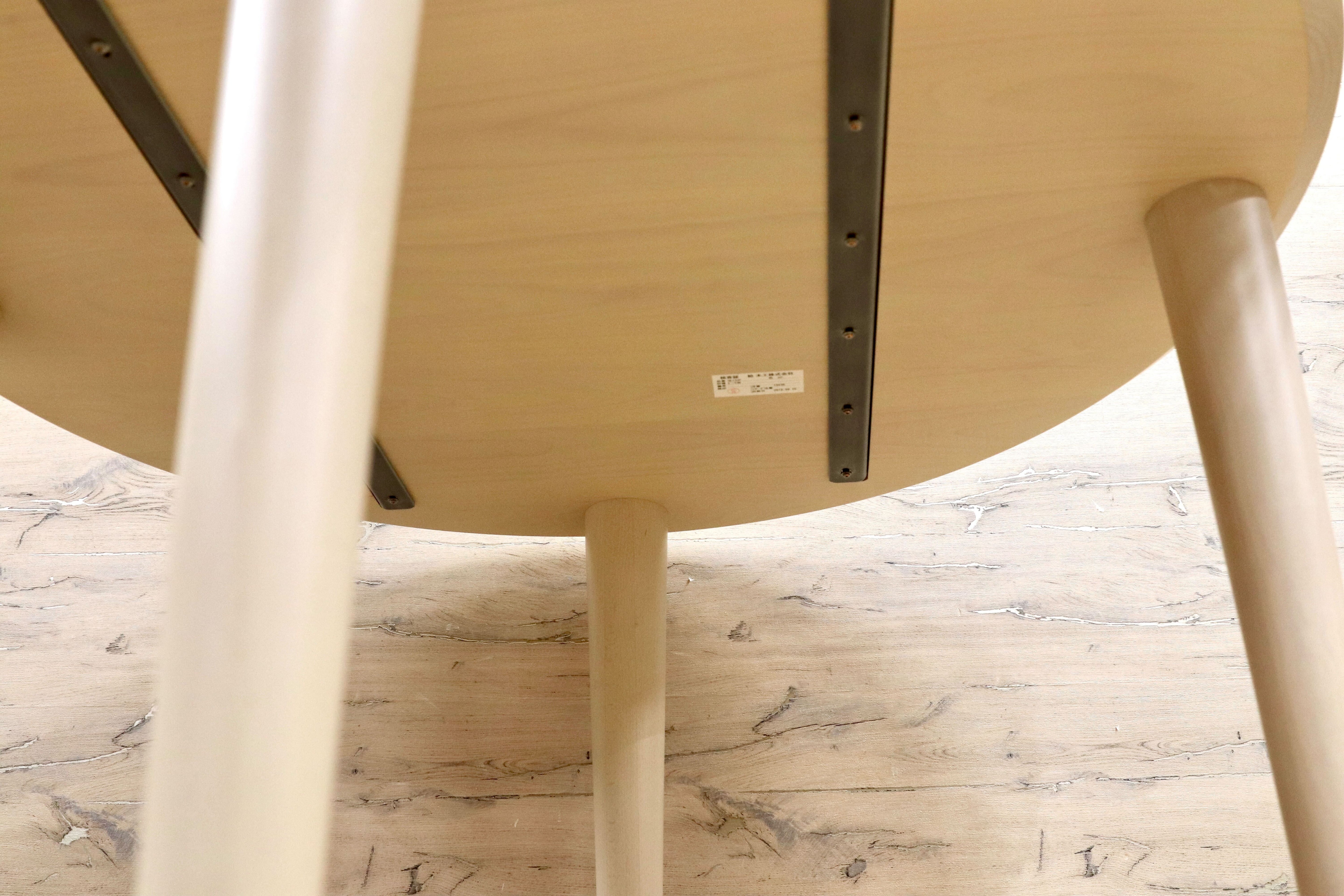 GMHS518○柏木工 / KASHIWA ダイニングテーブル 食卓テーブル オフホワイト ビーチ材 飛騨家具 2〜4人掛け