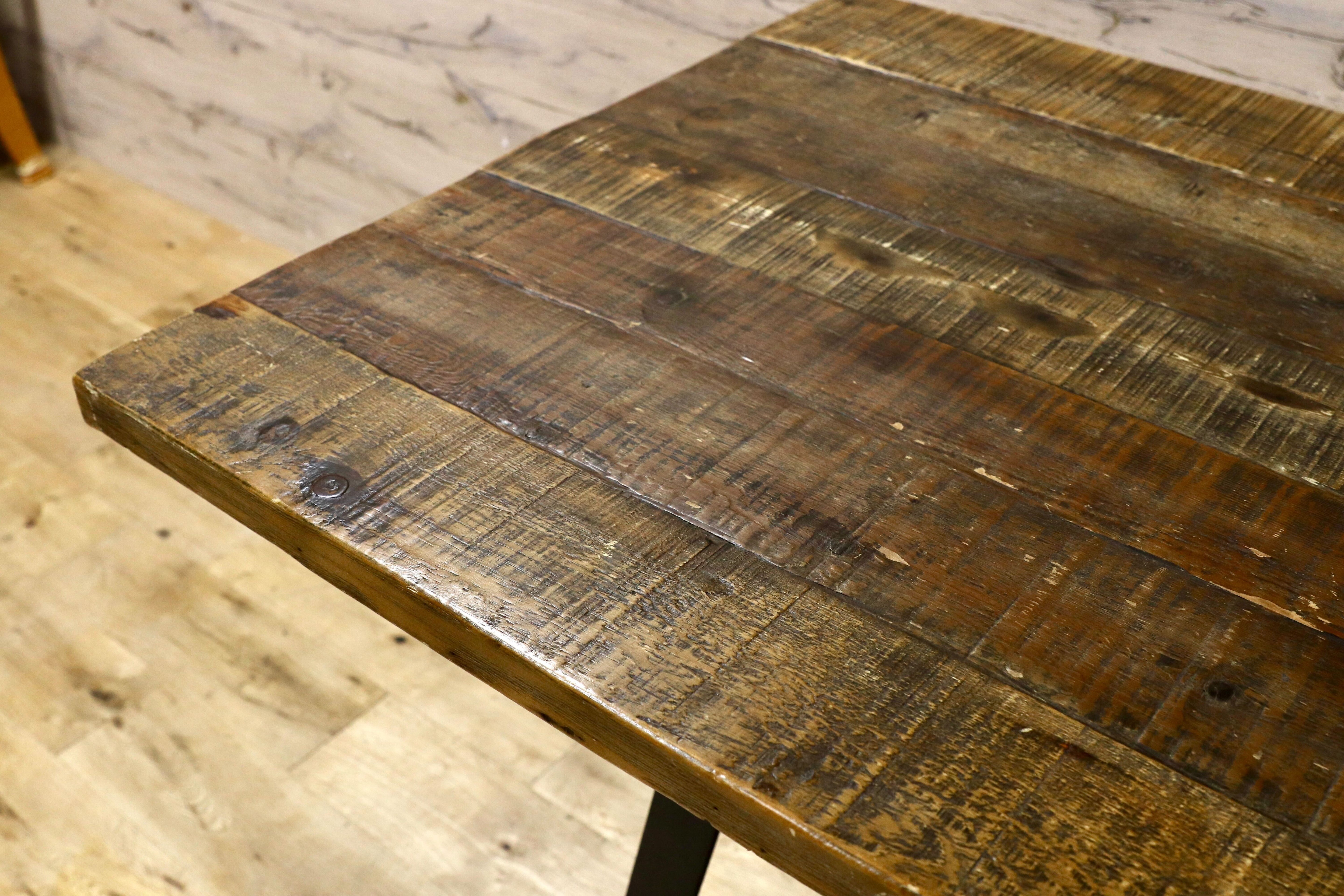 GMHN110○knotantiques / ノットアンティークス YORKOLDPINETABLE ヨークテーブル 関家具 廃番 インダストリアル 無垢材 店舗什器
