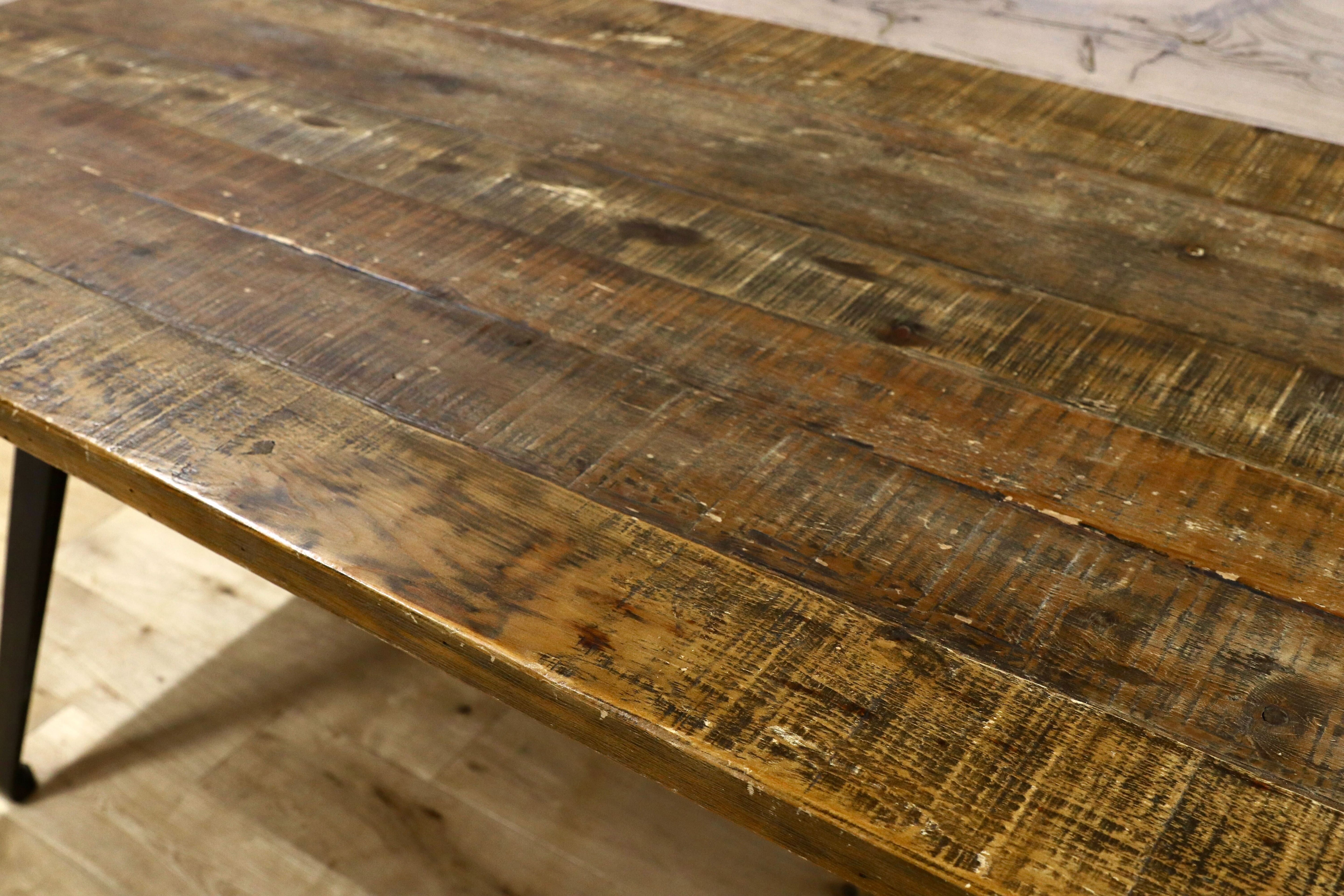 GMHN110○knotantiques / ノットアンティークス YORKOLDPINETABLE ヨークテーブル 関家具 廃番 インダストリアル 無垢材 店舗什器