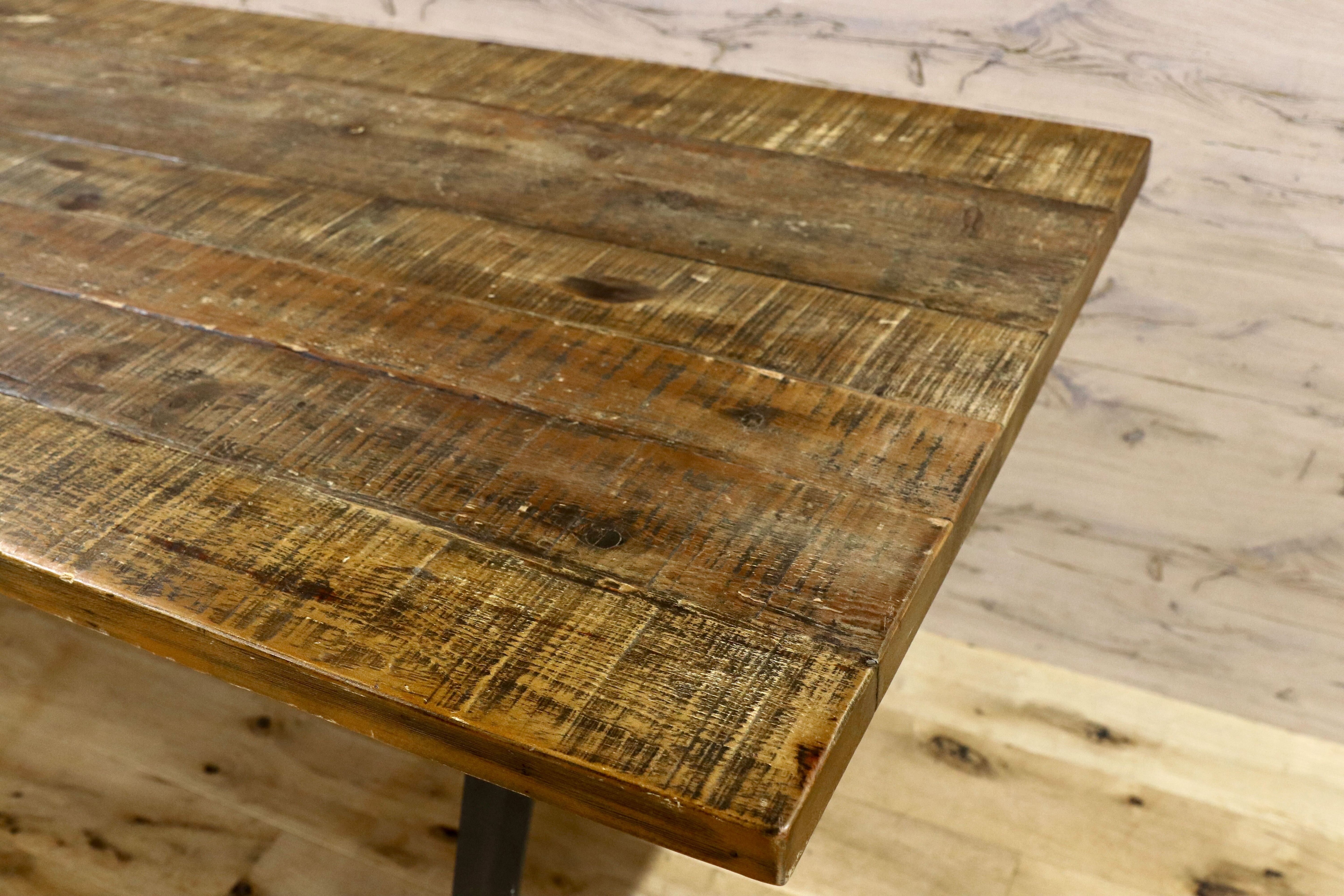 GMHN110○knotantiques / ノットアンティークス YORKOLDPINETABLE ヨークテーブル 関家具 廃番 インダストリアル 無垢材 店舗什器
