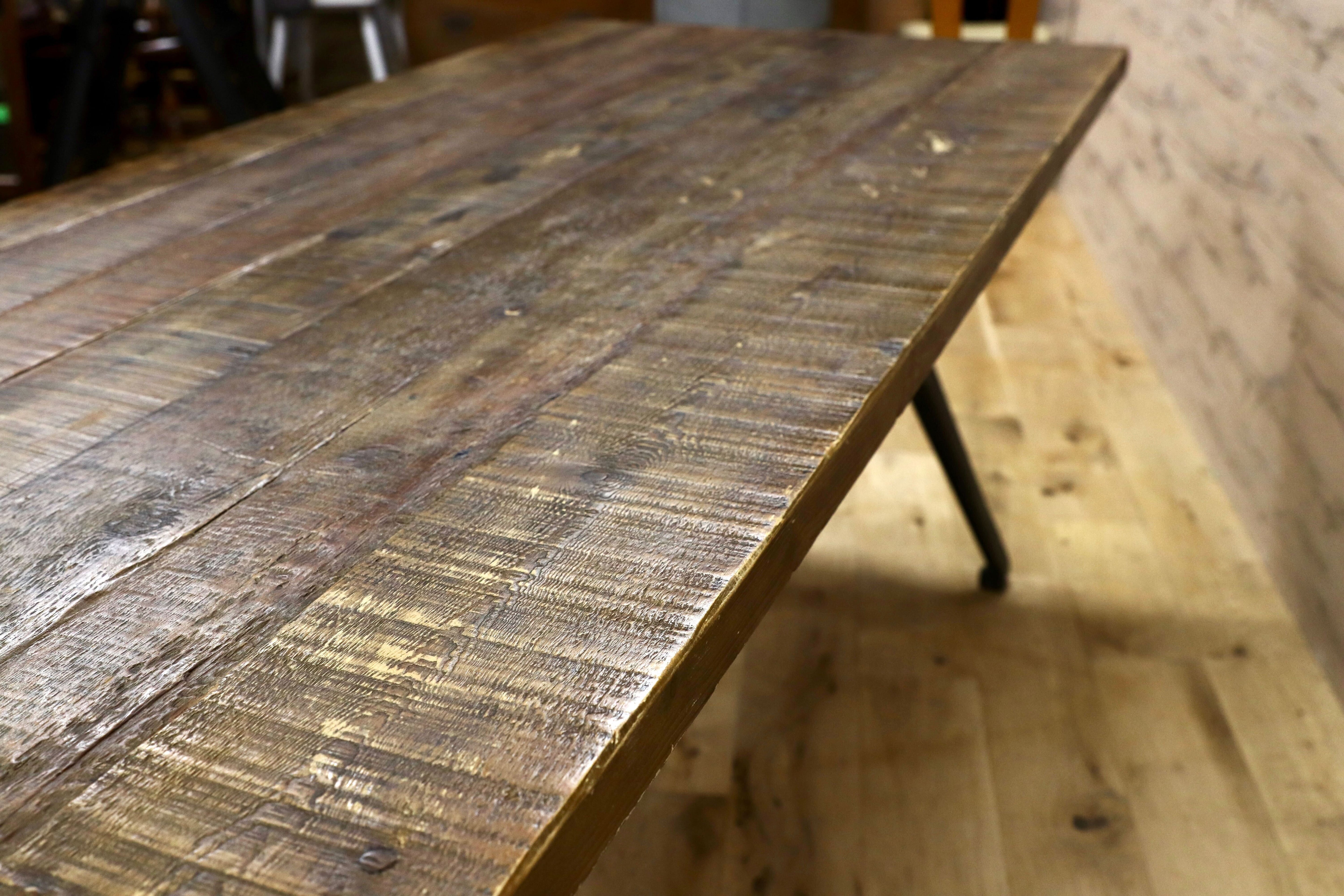GMHN110○knotantiques / ノットアンティークス YORKOLDPINETABLE ヨークテーブル 関家具 廃番 インダストリアル 無垢材 店舗什器