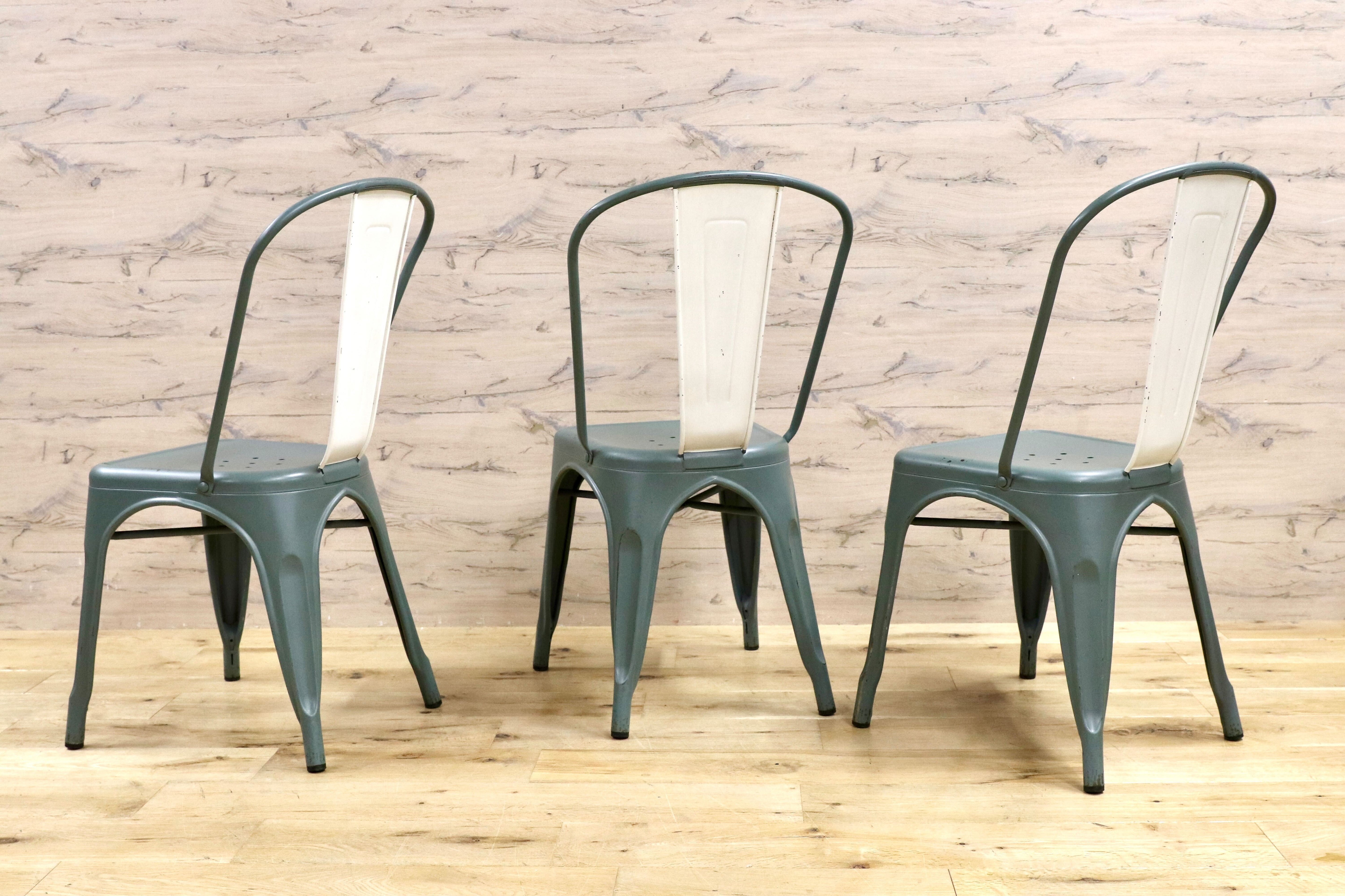 GMHN110A○CRASH GATE / クラッシュゲート GREG グレッグ ダイニングチェア 椅子 3脚セット スタッキング インダストリアル 関家具