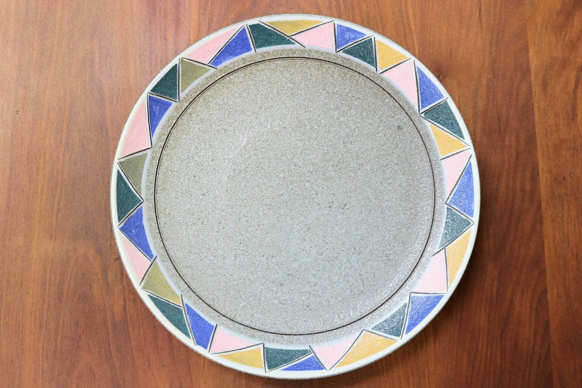 GMJO99B◯市野悟窯 市野哲次 丹波焼 リム皿 陶器 現代陶芸 丹波篠山 作家物