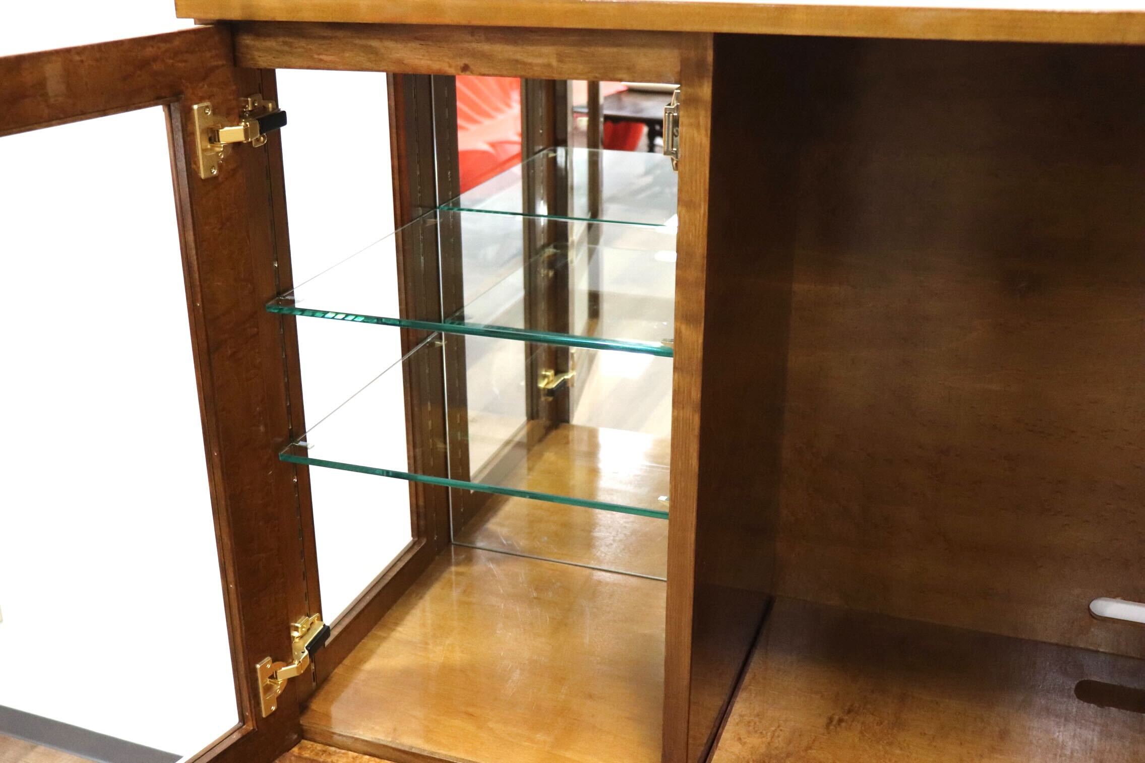 GMGN200○IDC大塚家具 SPLENDER スプレンダー バーズアイメープル TVボード 飾り棚 リビングボード キュリオ 定価約120万