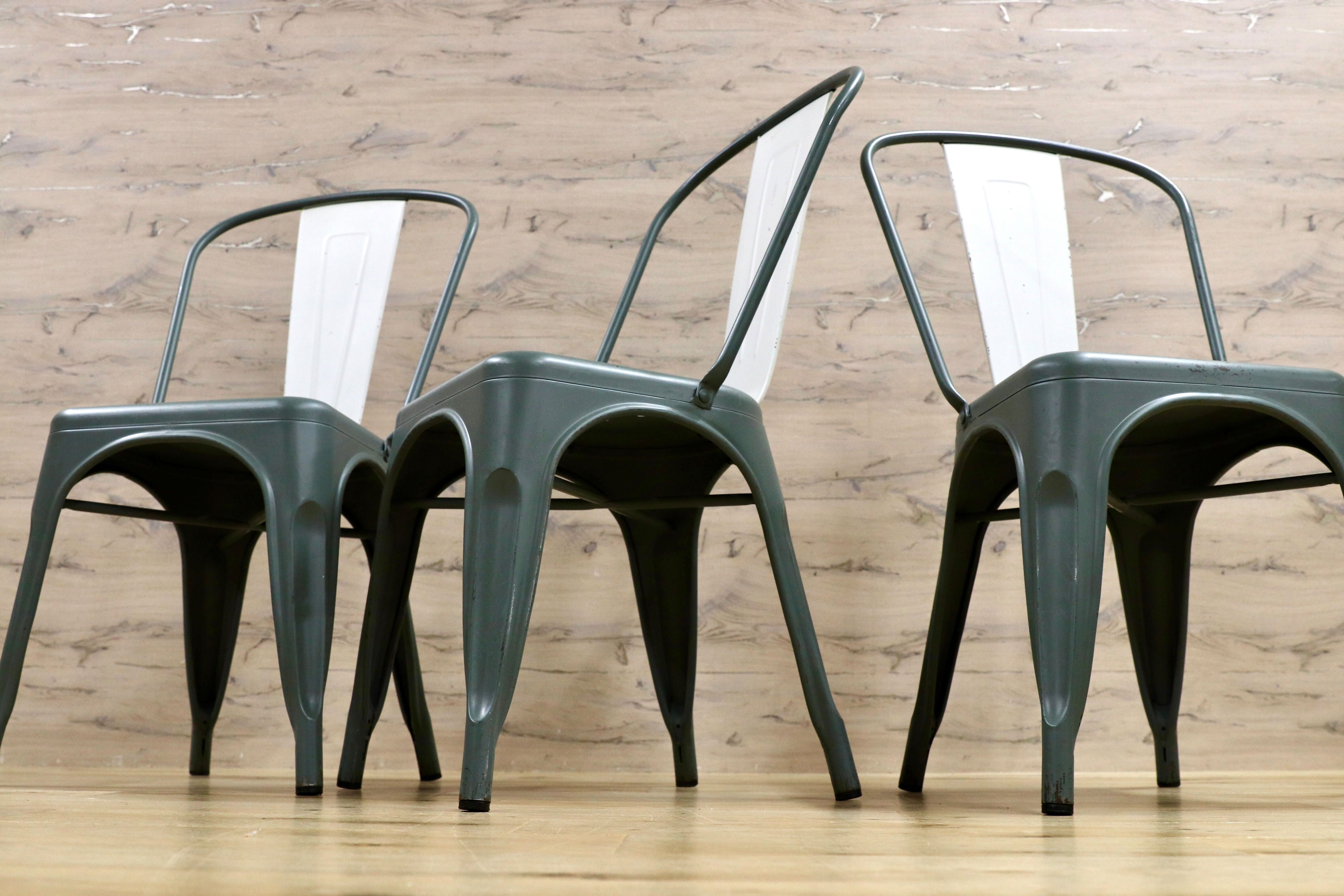 GMHN110A○CRASH GATE / クラッシュゲート GREG グレッグ ダイニングチェア 椅子 3脚セット スタッキング インダストリアル 関家具