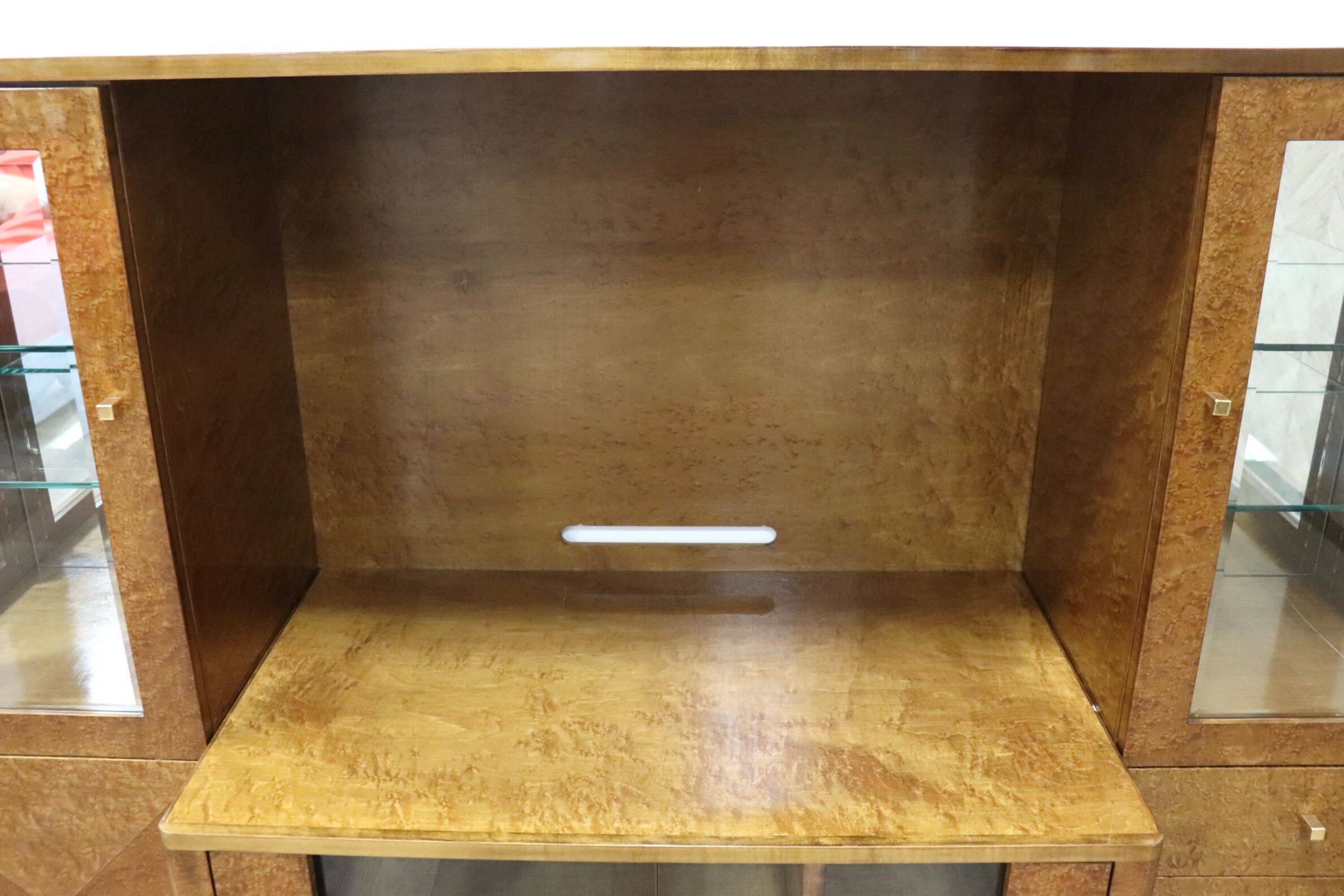 GMGN200○IDC大塚家具 SPLENDER スプレンダー バーズアイメープル TVボード 飾り棚 リビングボード キュリオ 定価約120万