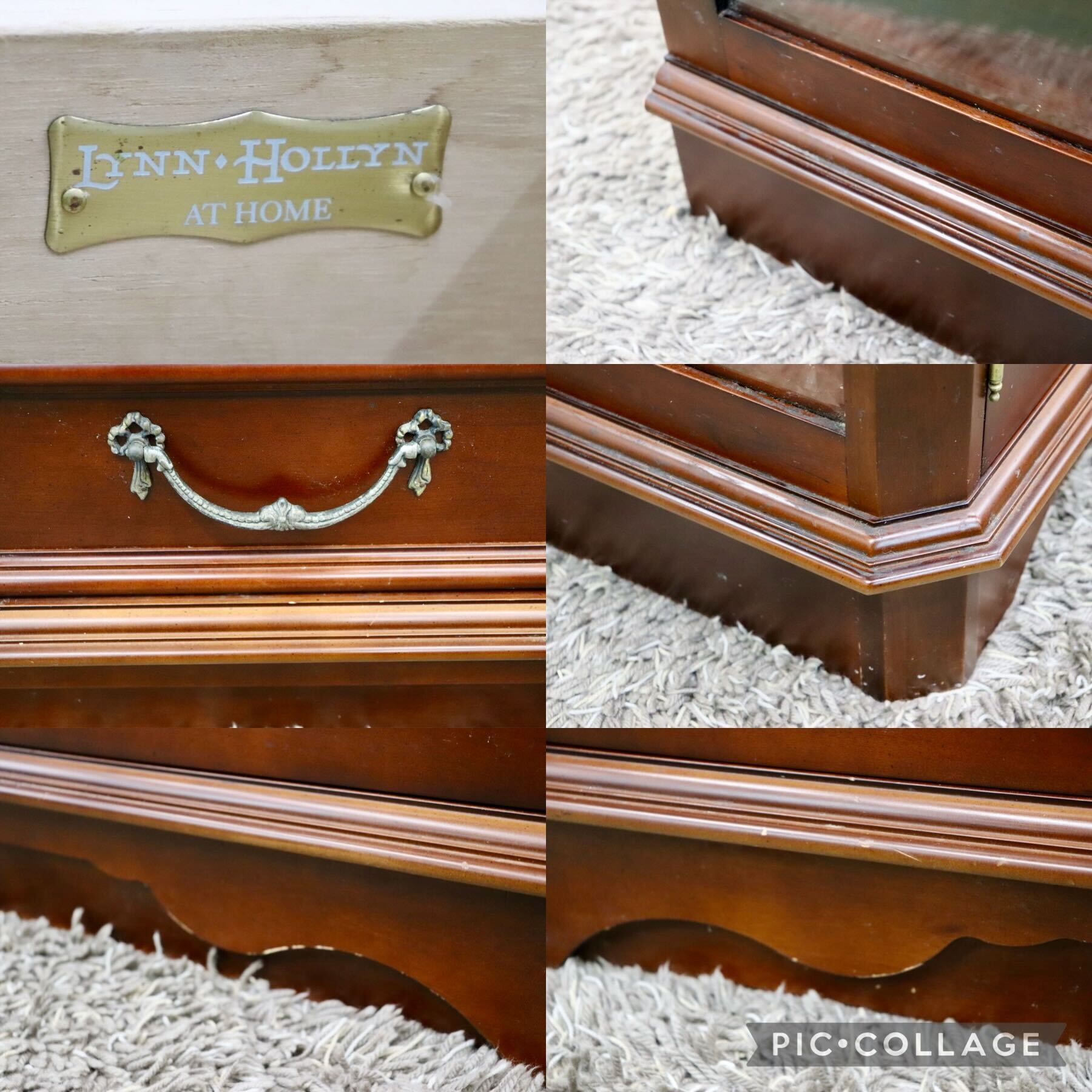 GMGK344○Lynn Hollyn / リンホーリン サイドボード リビングボード 飾り棚 4段チェスト クラシック IDC大塚家具 定価約35万