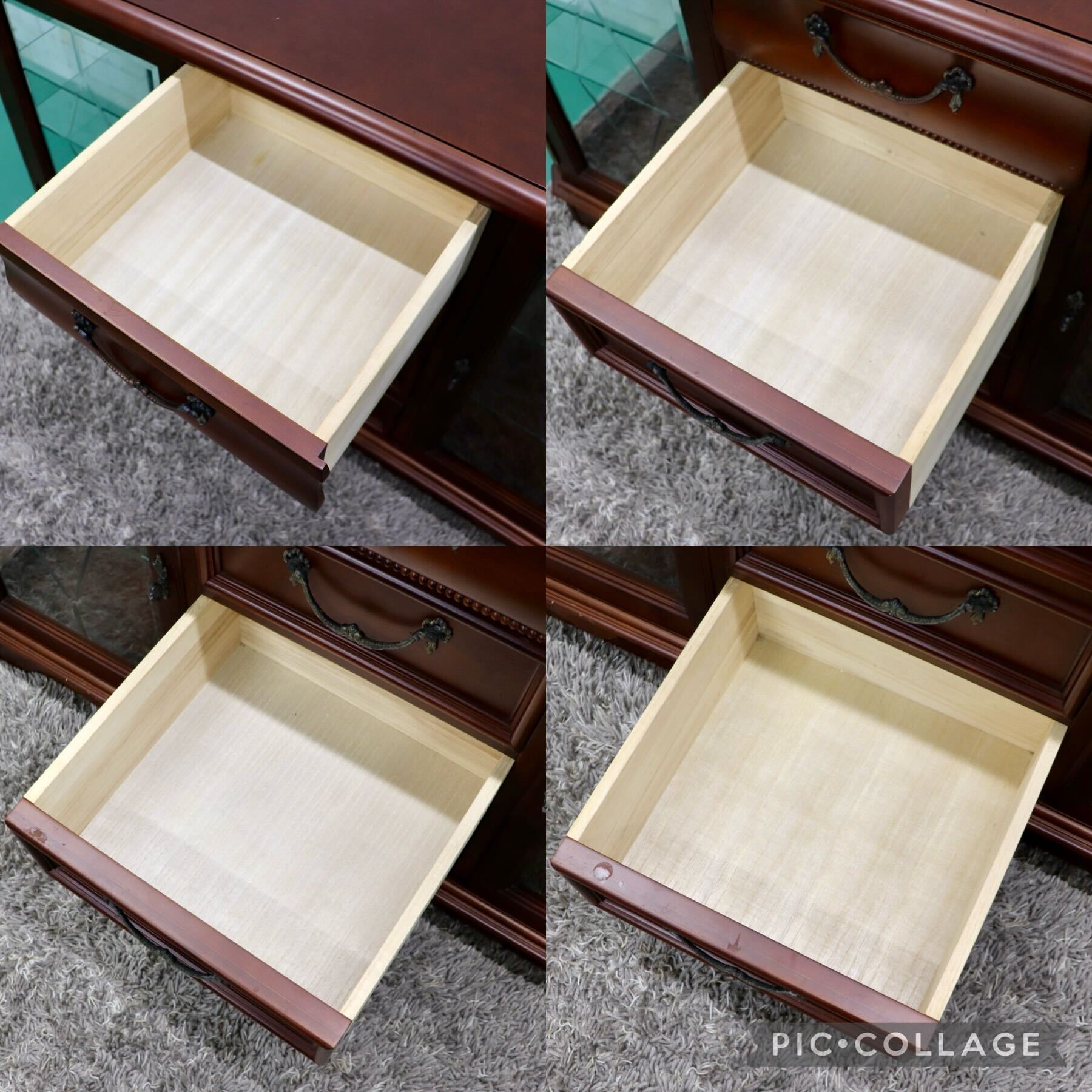 GMGK344○Lynn Hollyn / リンホーリン サイドボード リビングボード 飾り棚 4段チェスト クラシック IDC大塚家具 定価約35万