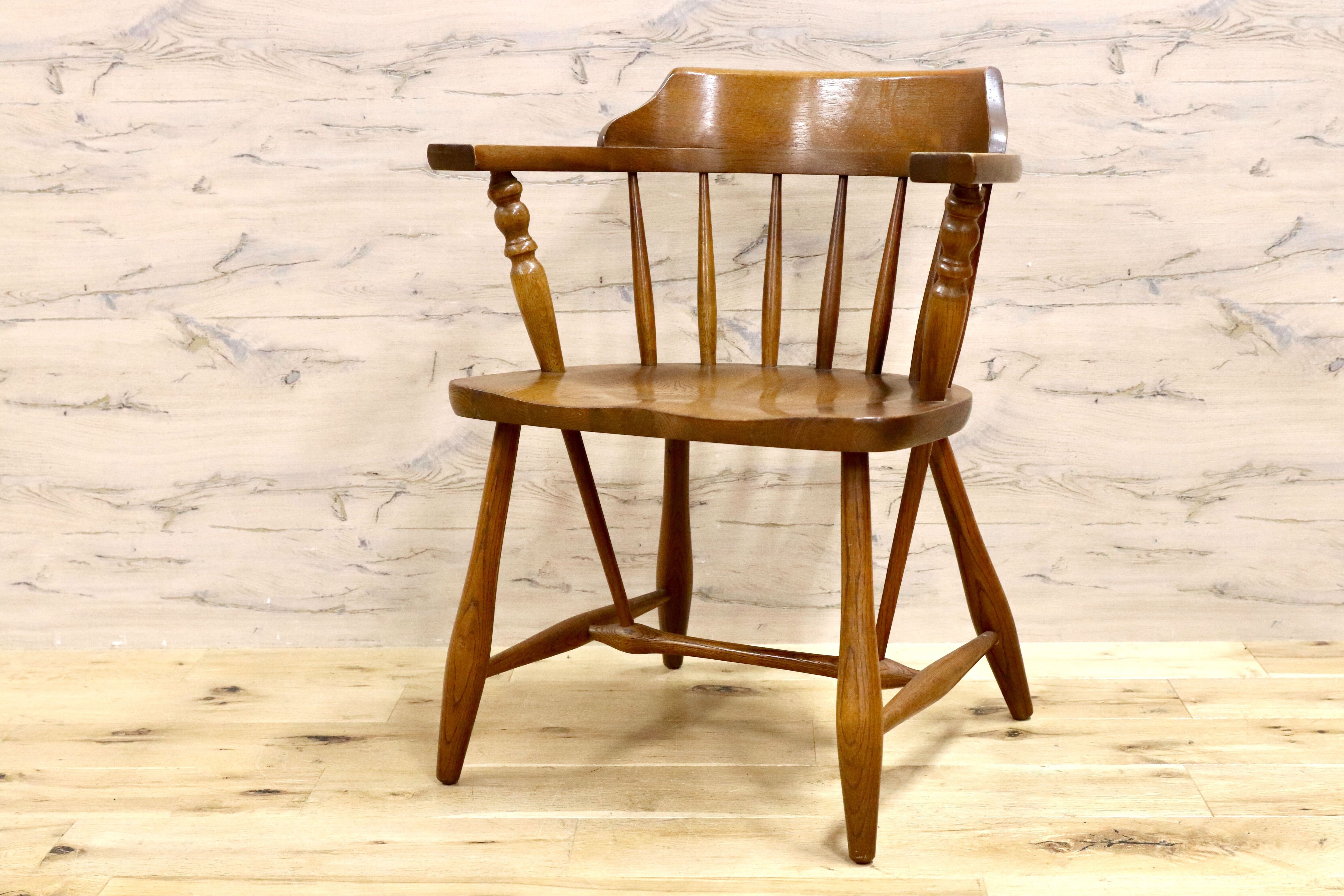 GMGH406C○柏木工 / KASHIWA ダイニングチェア 椅子 ウィンザーチェア オーク無垢材 レトロ カントリー 飛騨家具 アンティーク