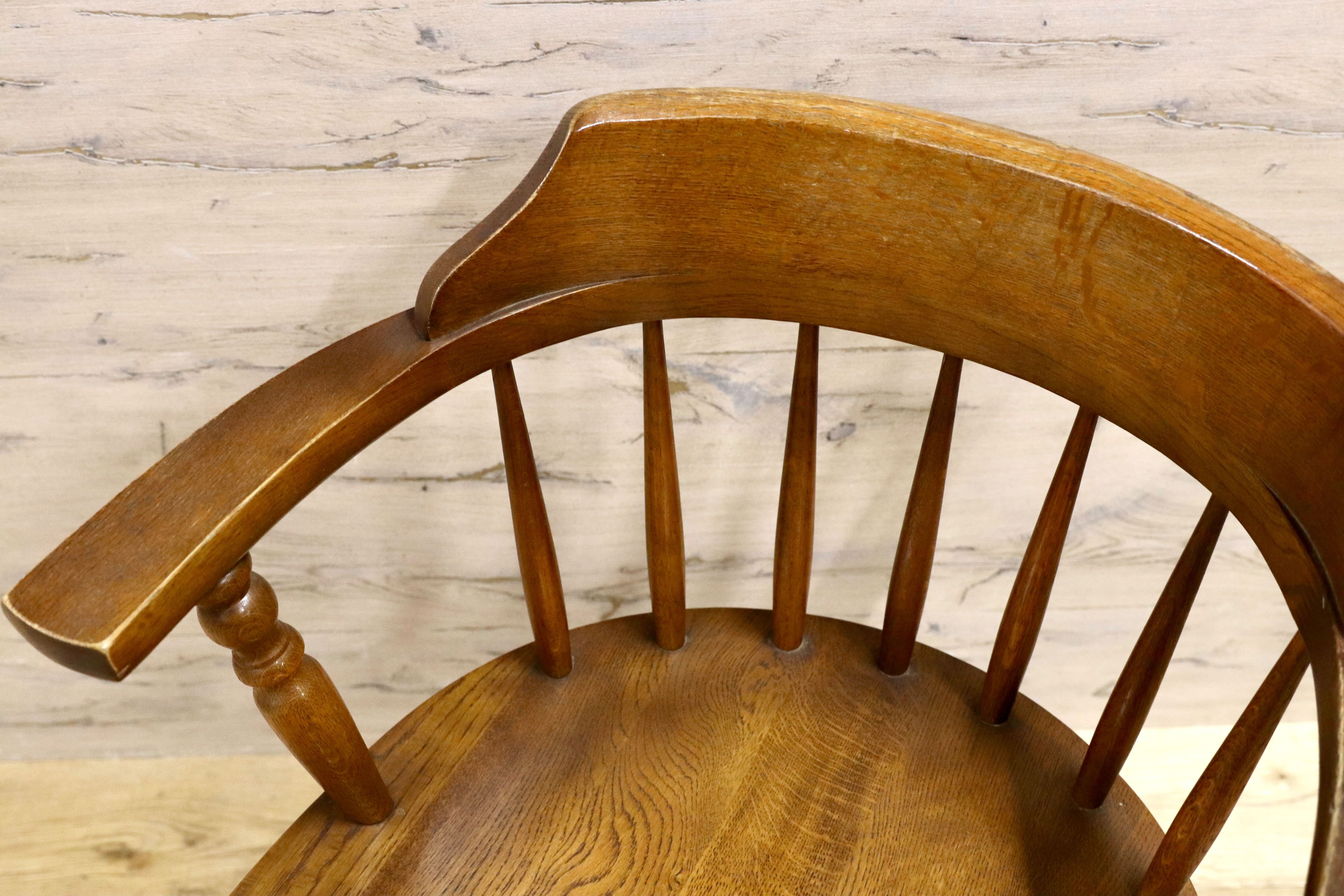 GMGH406C○柏木工 / KASHIWA ダイニングチェア 椅子 ウィンザーチェア オーク無垢材 レトロ カントリー 飛騨家具 アンティーク