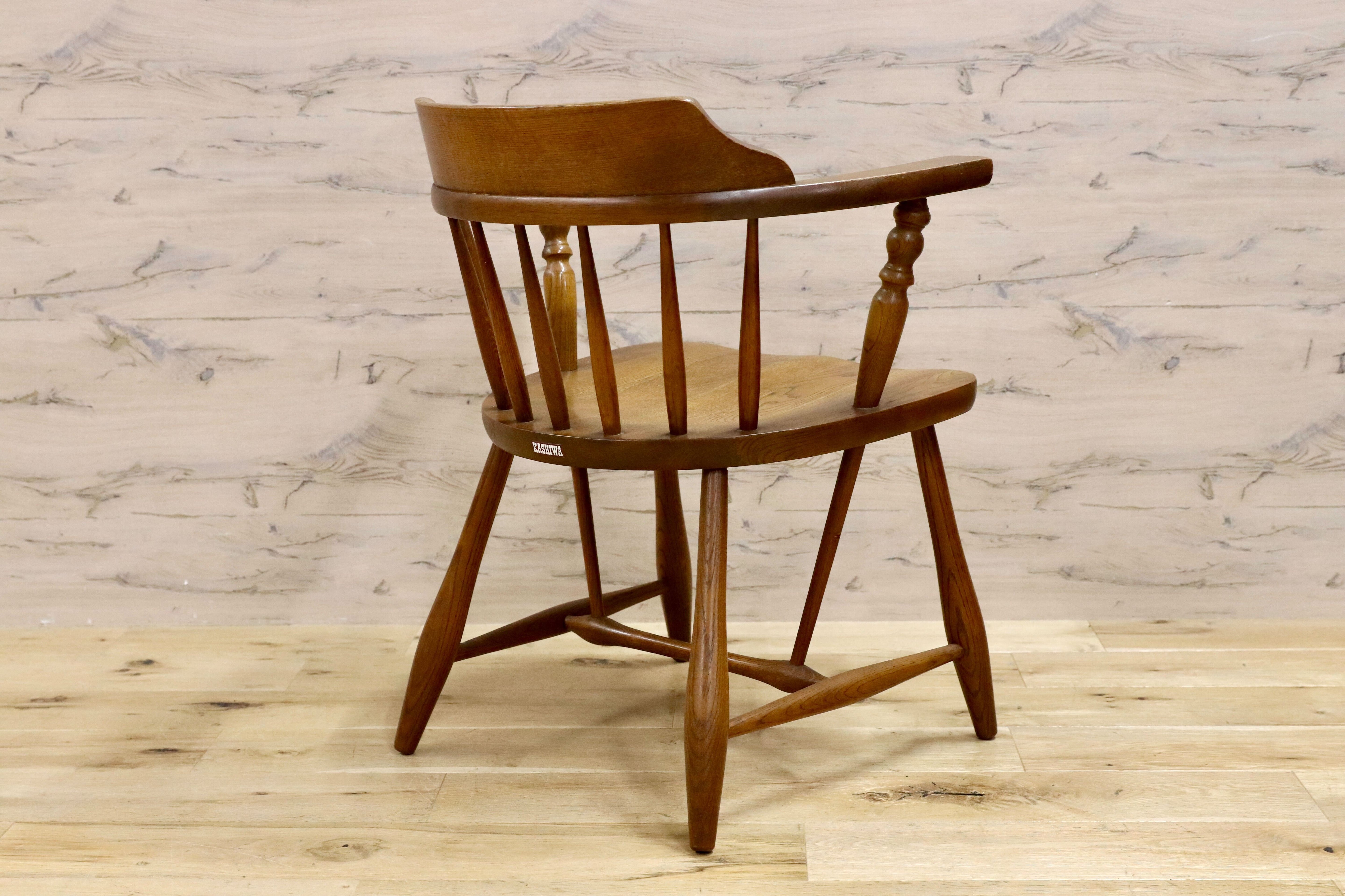GMGH406C○柏木工 / KASHIWA ダイニングチェア 椅子 ウィンザーチェア オーク無垢材 レトロ カントリー 飛騨家具 アンティーク