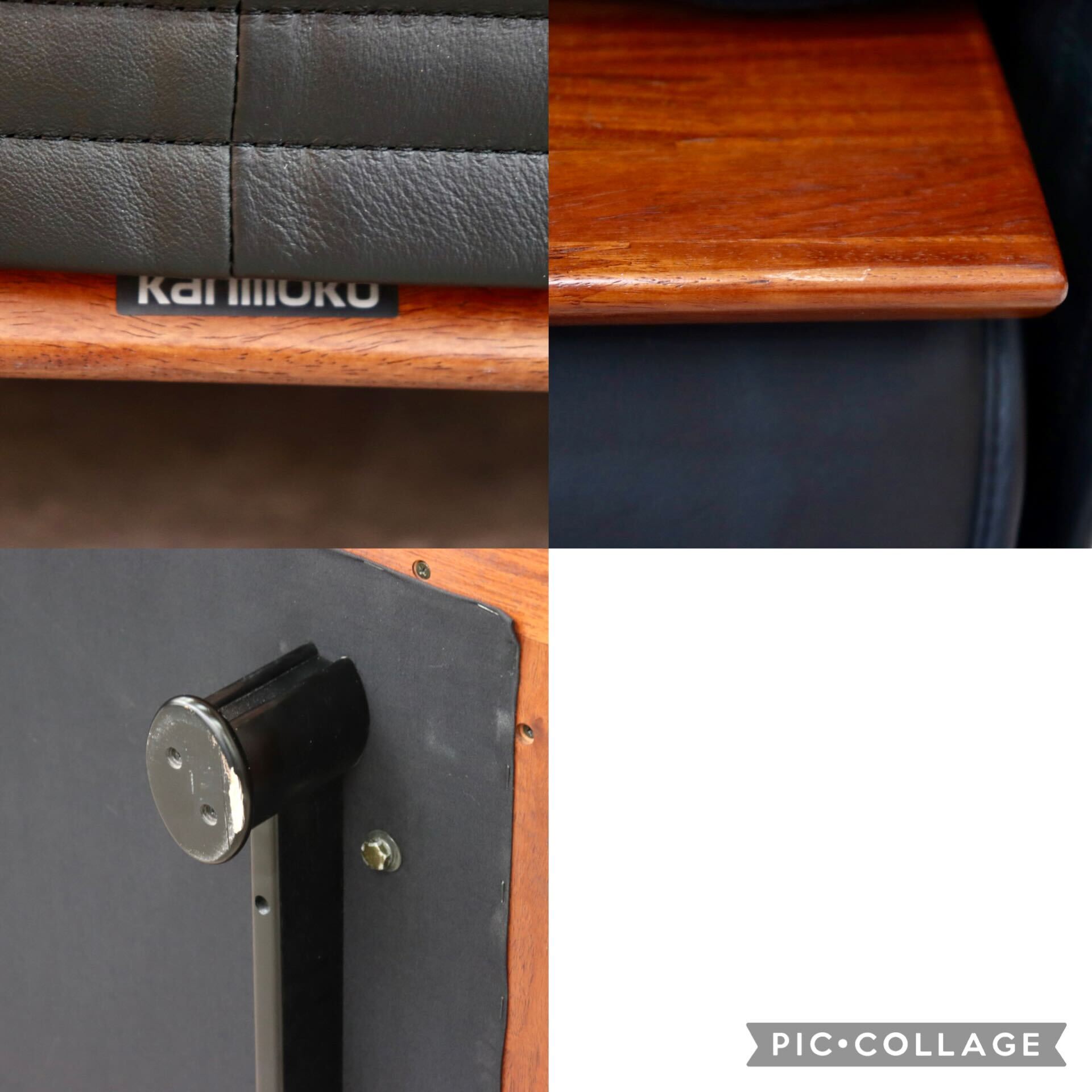 GMIK43○karimoku / カリモク vivente ビベンテ 2人掛けソファ ラブソファ 長椅子 本革 ブラック 花梨材 応接 最高級 定価約67万 美品