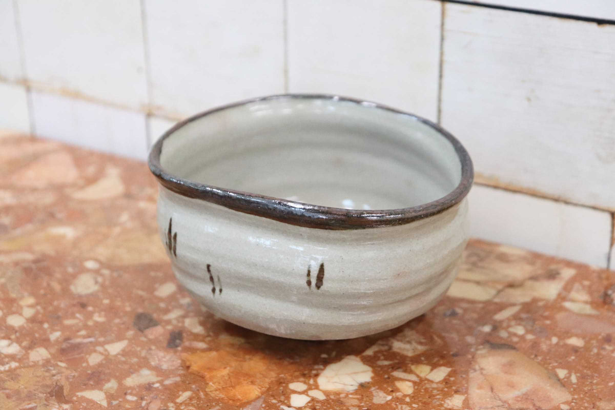 GMJK371BJ〇紀州焼 葵窯 二代 寒川栖豊 苗茶碗 茶碗 茶道具 茶器 抹茶碗 陶器