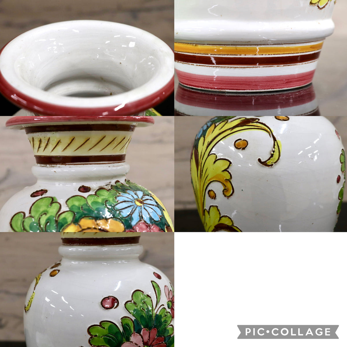 GMJO141V◯Ceramiche Paoli / チェラミケ パオリ Bruno Paoli イタリア製 花瓶 花器 フラワーベース インテリア 陶器 西洋 ヴィンテージ