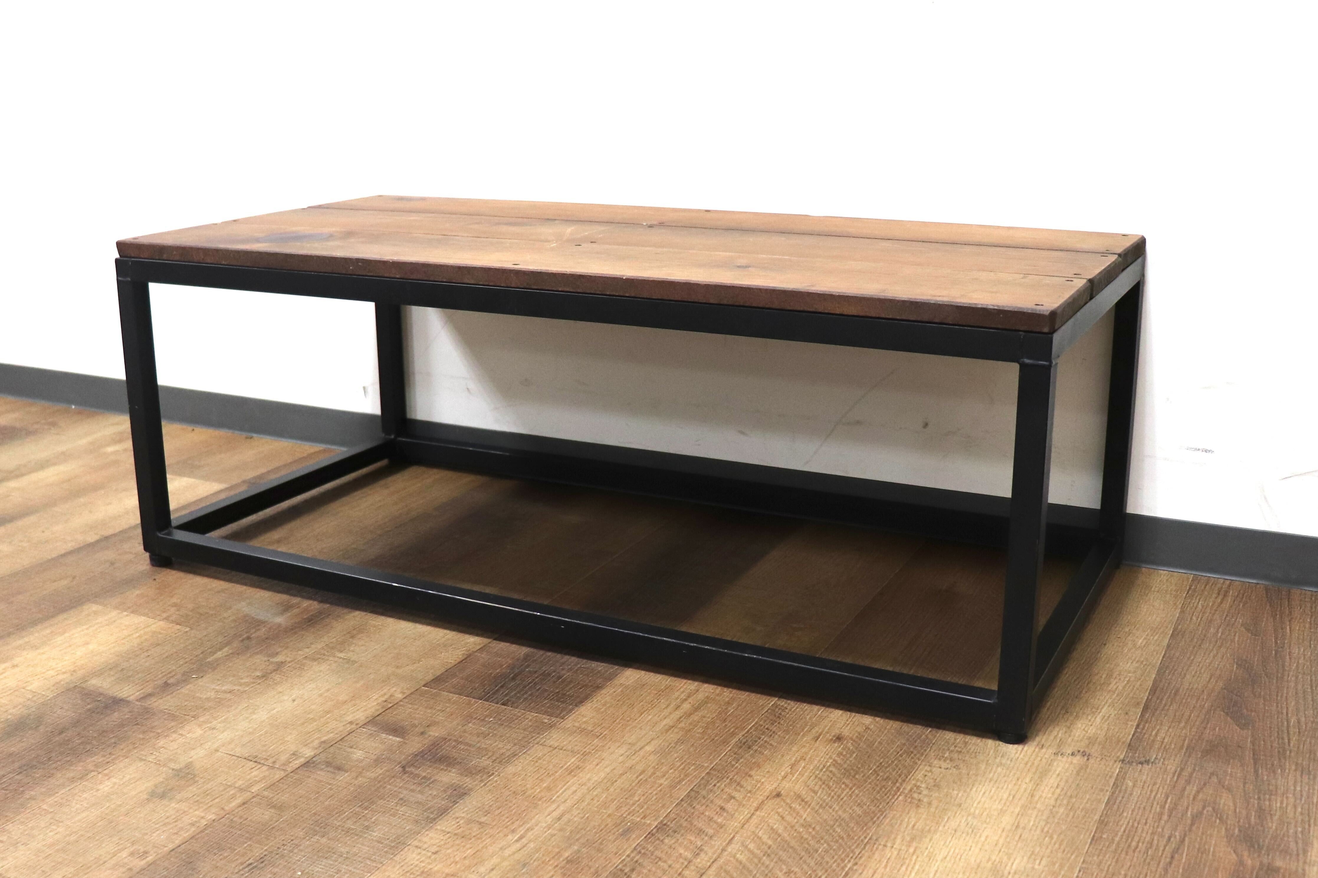 GMHK145○センターテーブル リビングテーブル コーヒーテーブル 古材 カントリー インダストリアル スチールフレーム 検) CRASH GATE