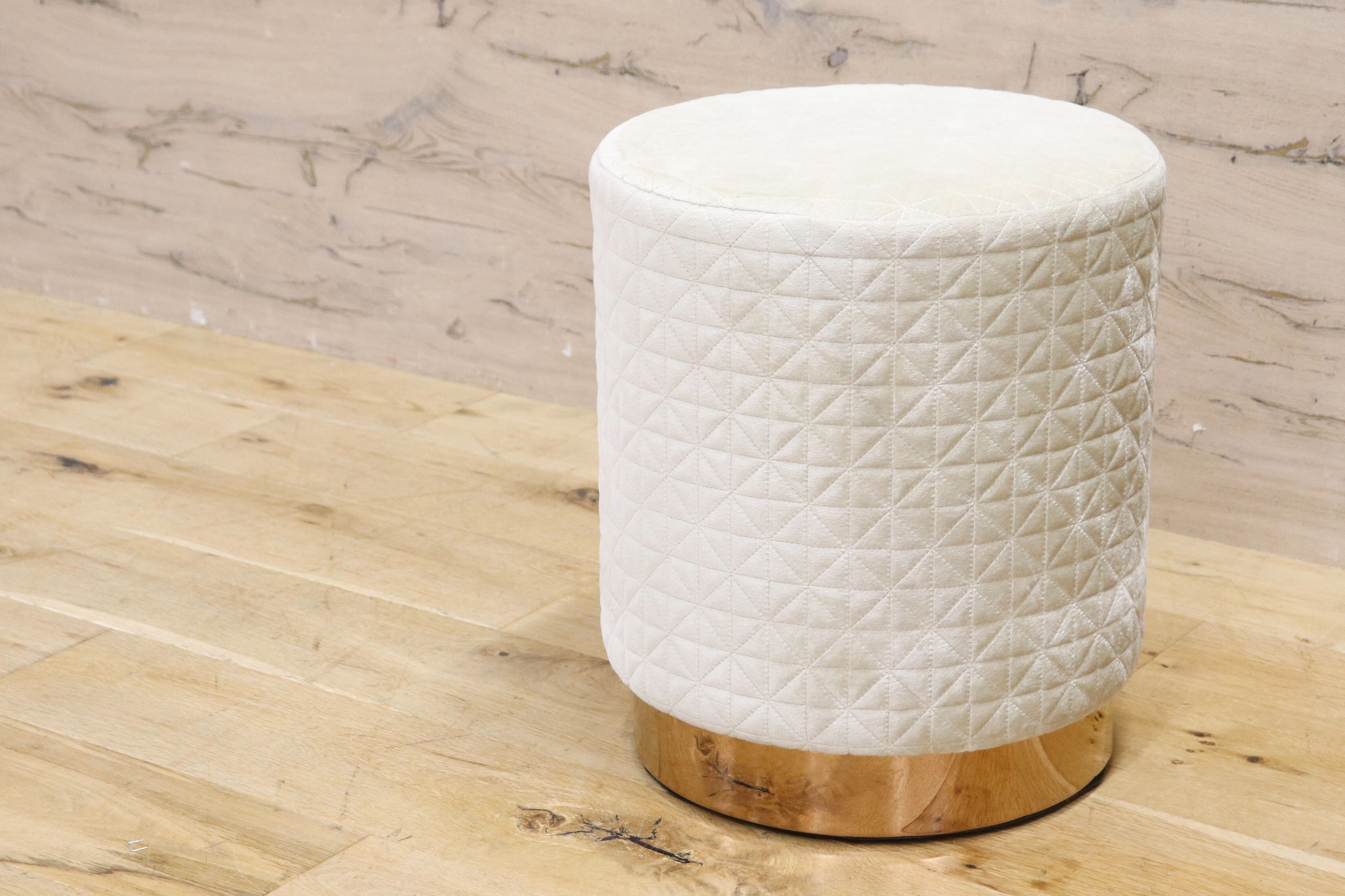 GMHK795B○Francfranc / フランフラン ジェムスツール スツール 椅子 ファブリック ホワイト ドレッサー モダン ラグジュアリー