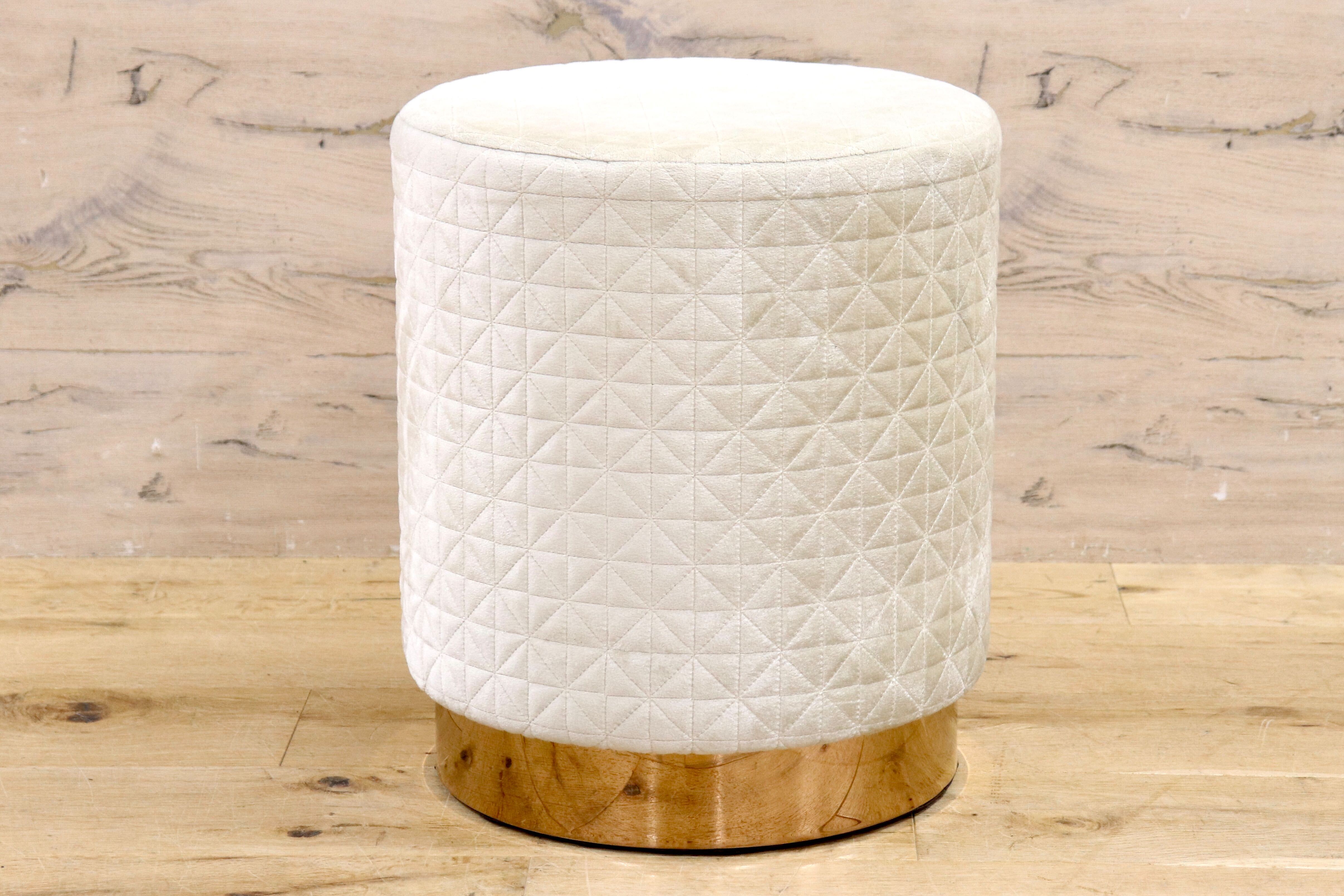 GMHK795B○Francfranc / フランフラン ジェムスツール スツール 椅子 ファブリック ホワイト ドレッサー モダン ラグジュアリー