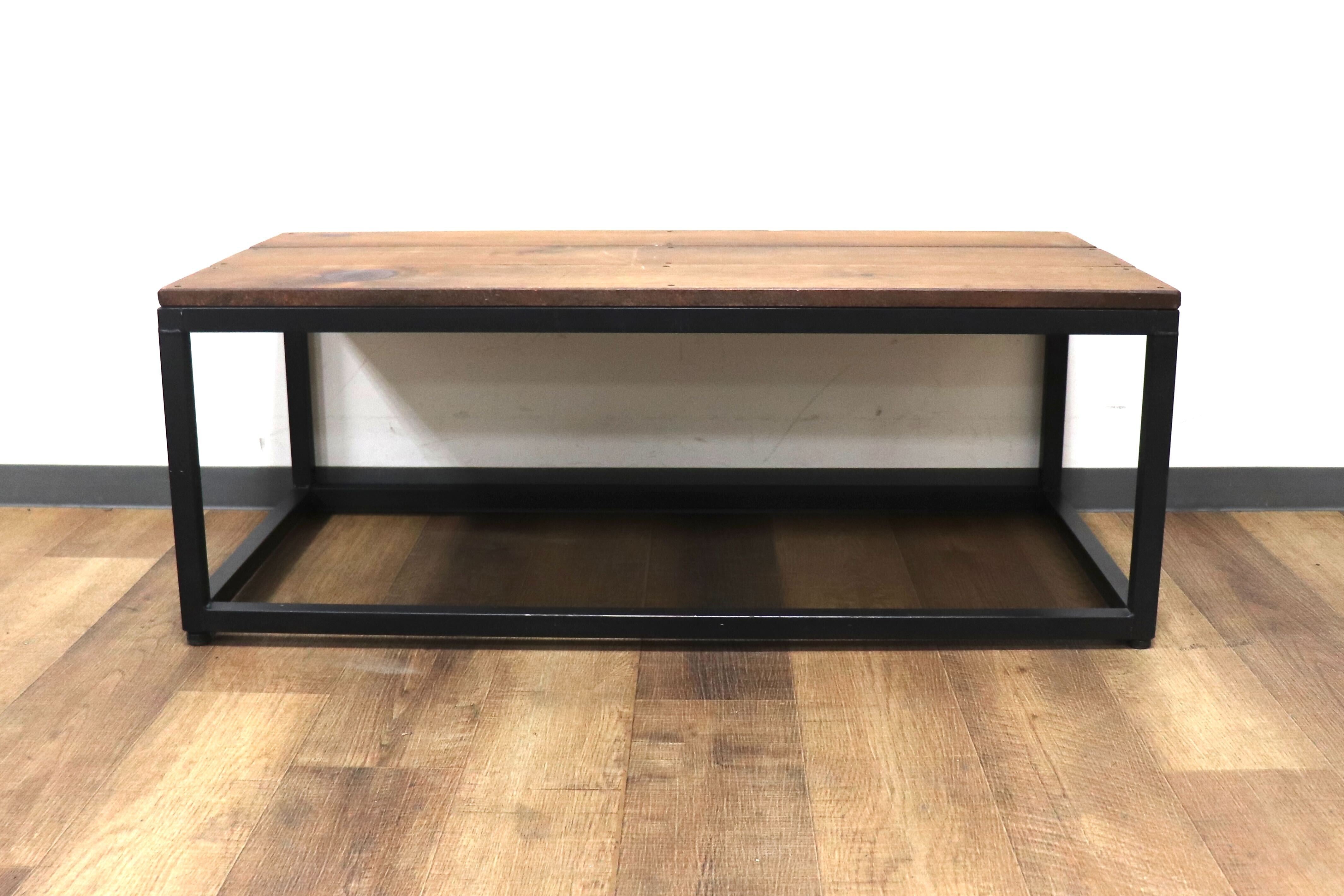 GMHK145○センターテーブル リビングテーブル コーヒーテーブル 古材 カントリー インダストリアル スチールフレーム 検) CRASH GATE