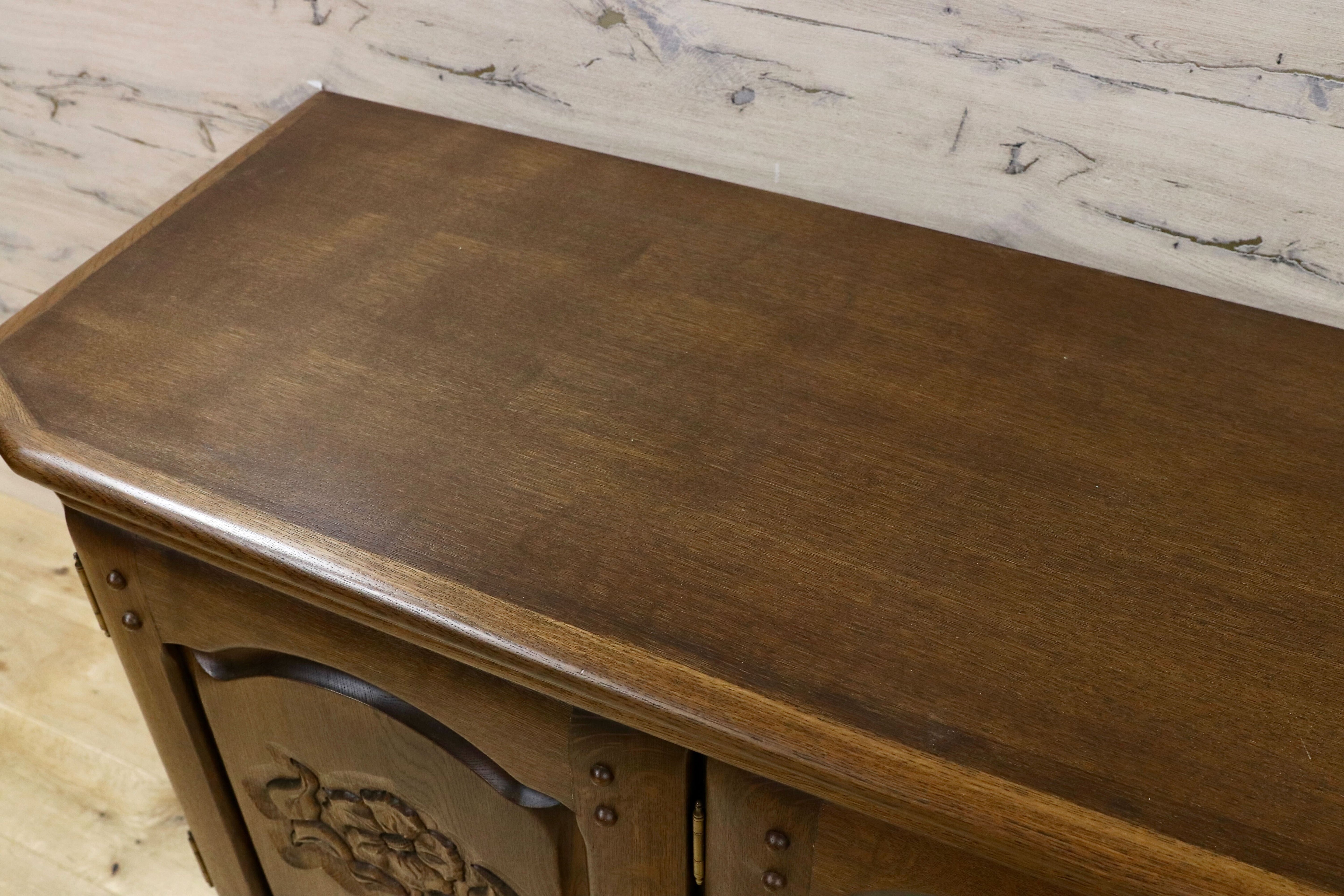 GMHK662○河本家具 / Molis 旭川家具 サイドボード リビングボード クラシック キャビネット オーク無垢材 レトロ ヴィンテージ