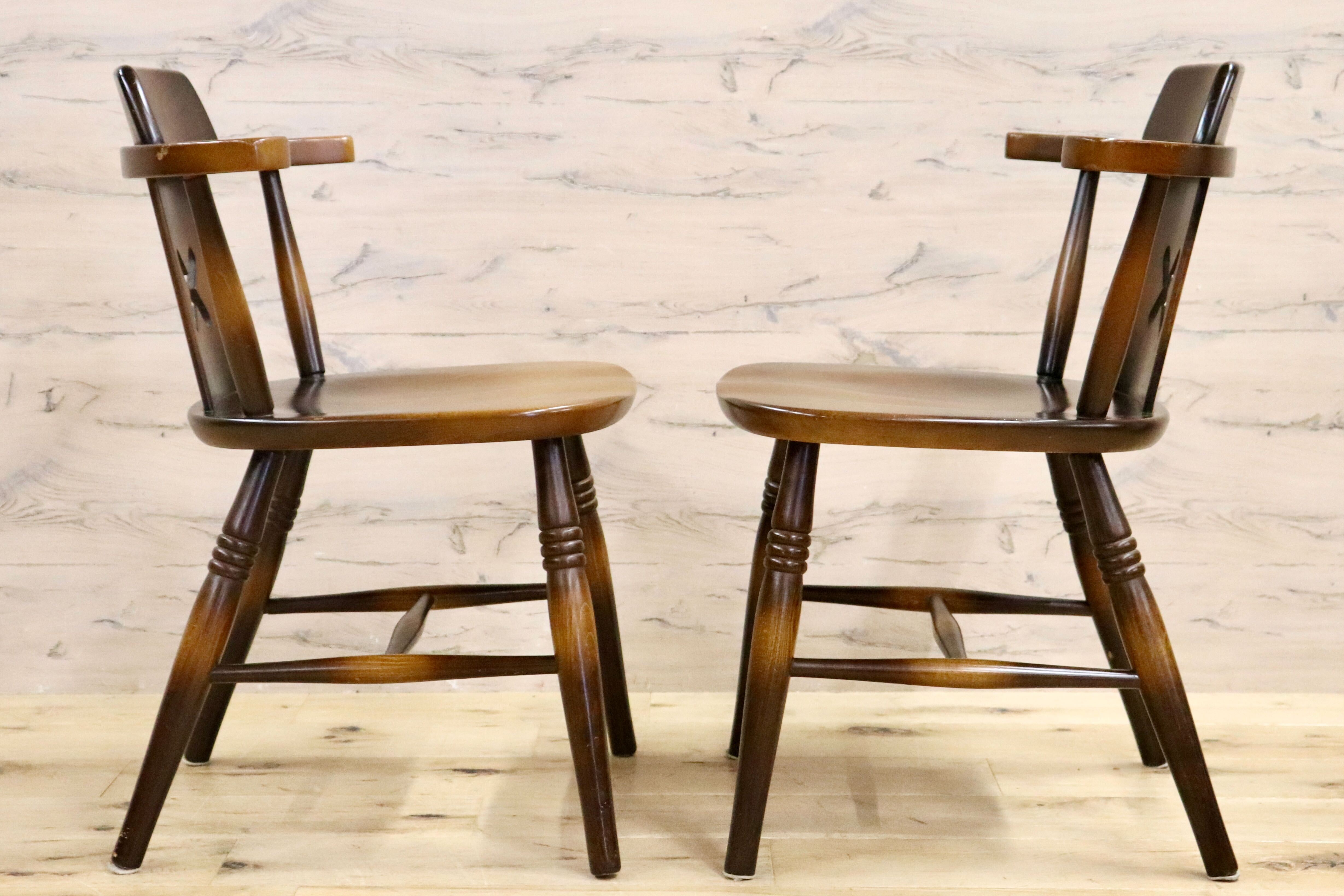 GMHK441B○飛騨産業 / HIDA キツツキ アームレスチェア ダイニングチェア 2脚セット 食卓椅子 椅子 木製 カントリー レトロ ビンテージ