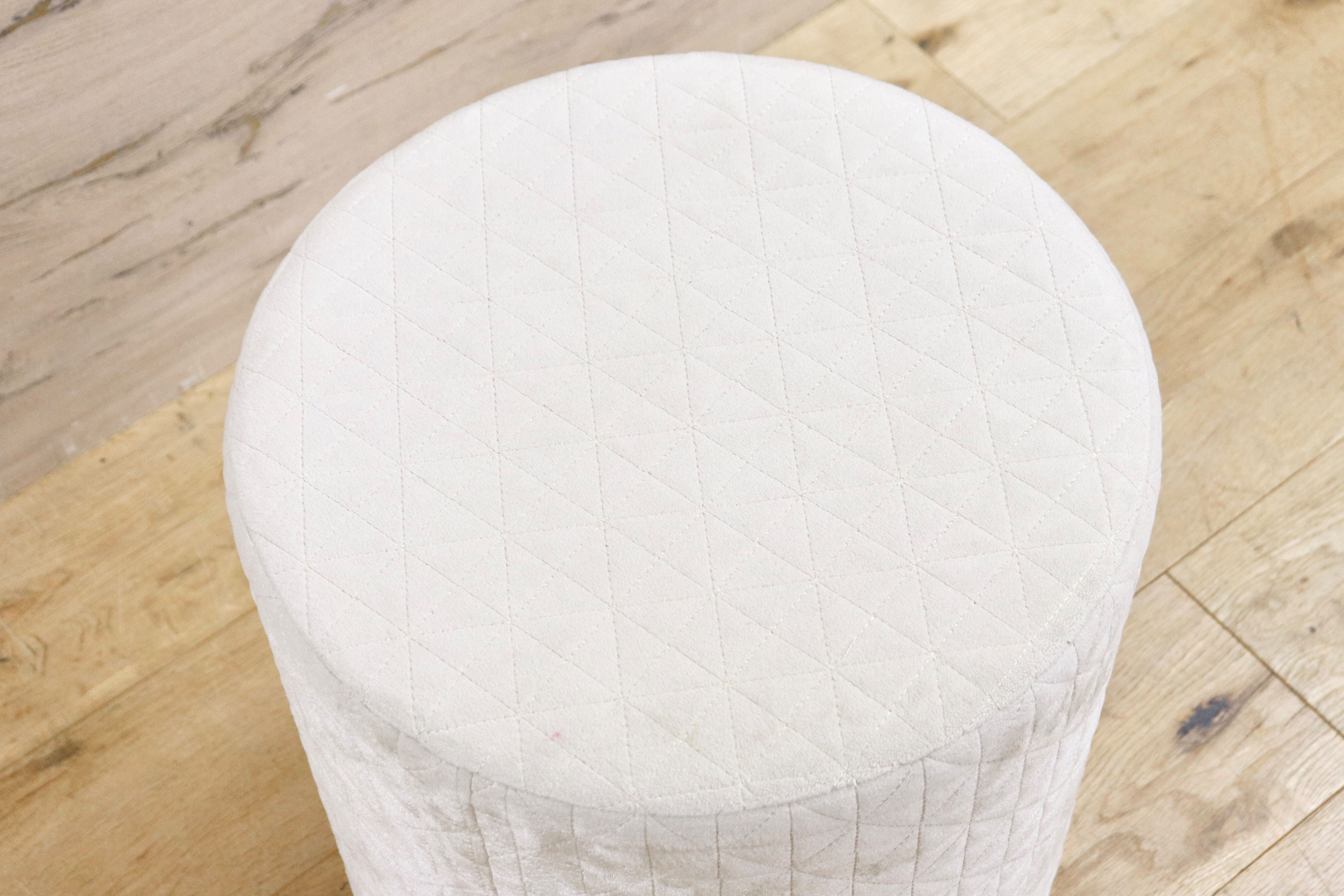 GMHK795B○Francfranc / フランフラン ジェムスツール スツール 椅子 ファブリック ホワイト ドレッサー モダン ラグジュアリー