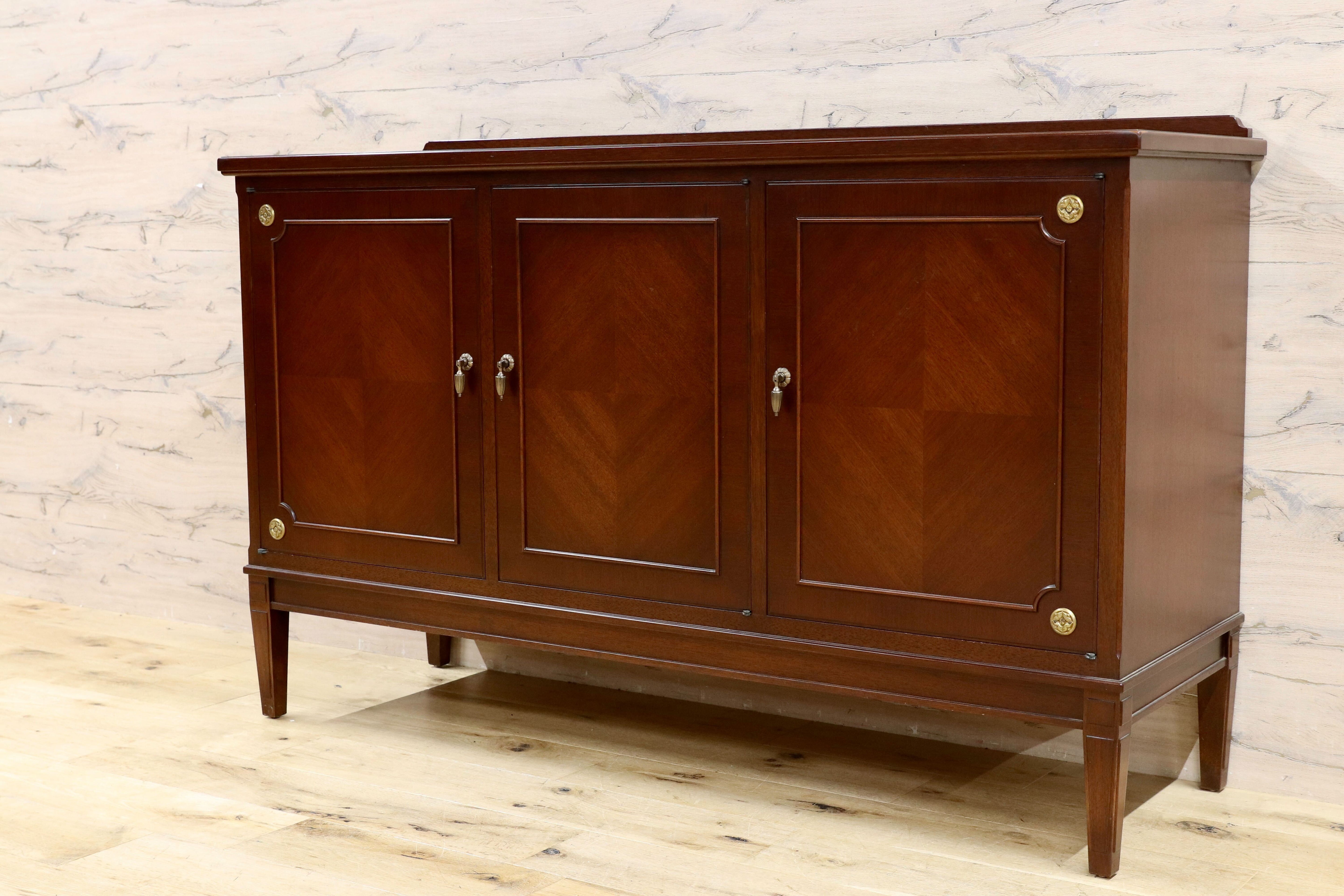 GMHK671○メープル不二家 サイドボード キャビネット リビングボード 神戸用家具 クラシック アンティーク調 稀少