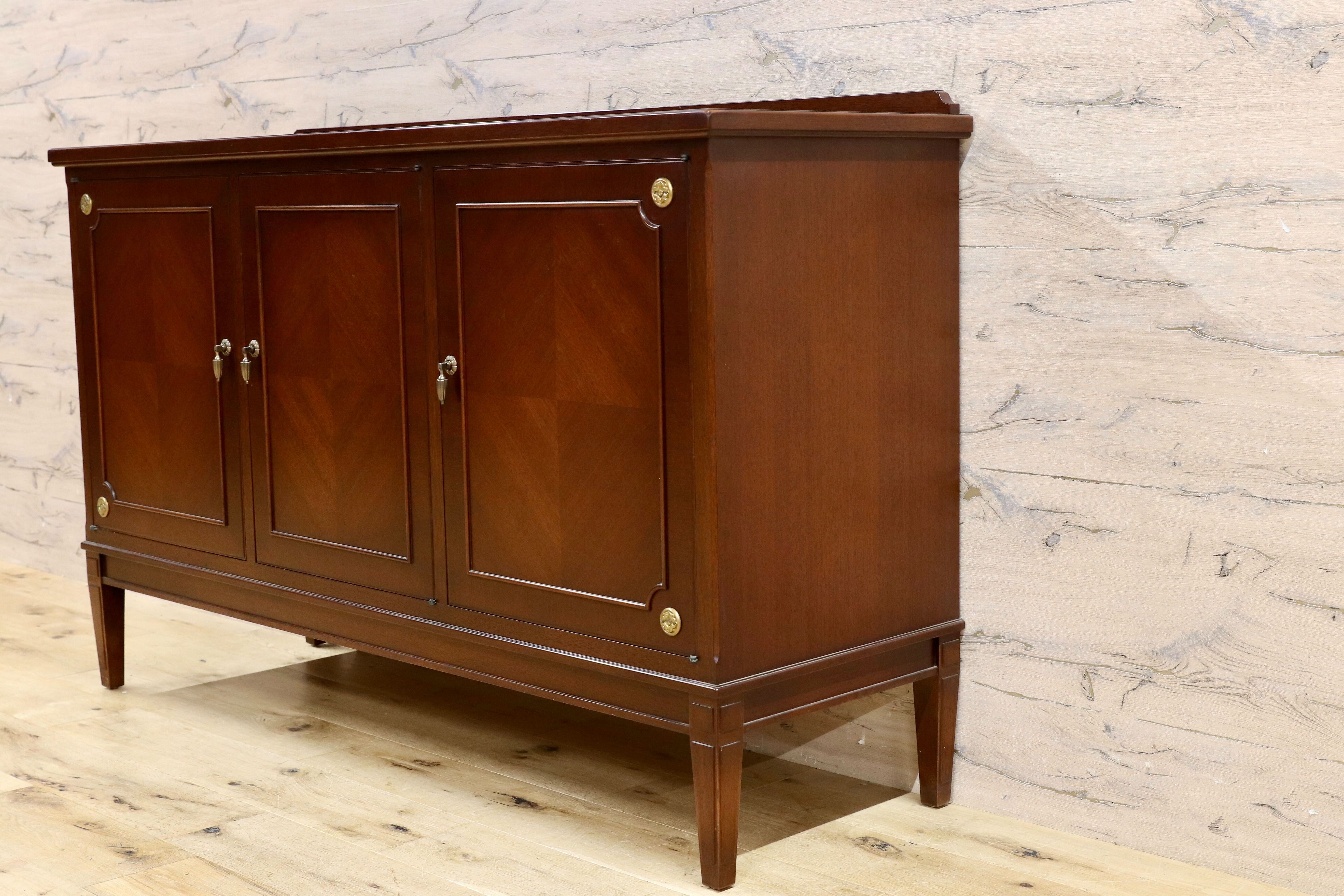 GMHK671○メープル不二家 サイドボード キャビネット リビングボード 神戸用家具 クラシック アンティーク調 稀少