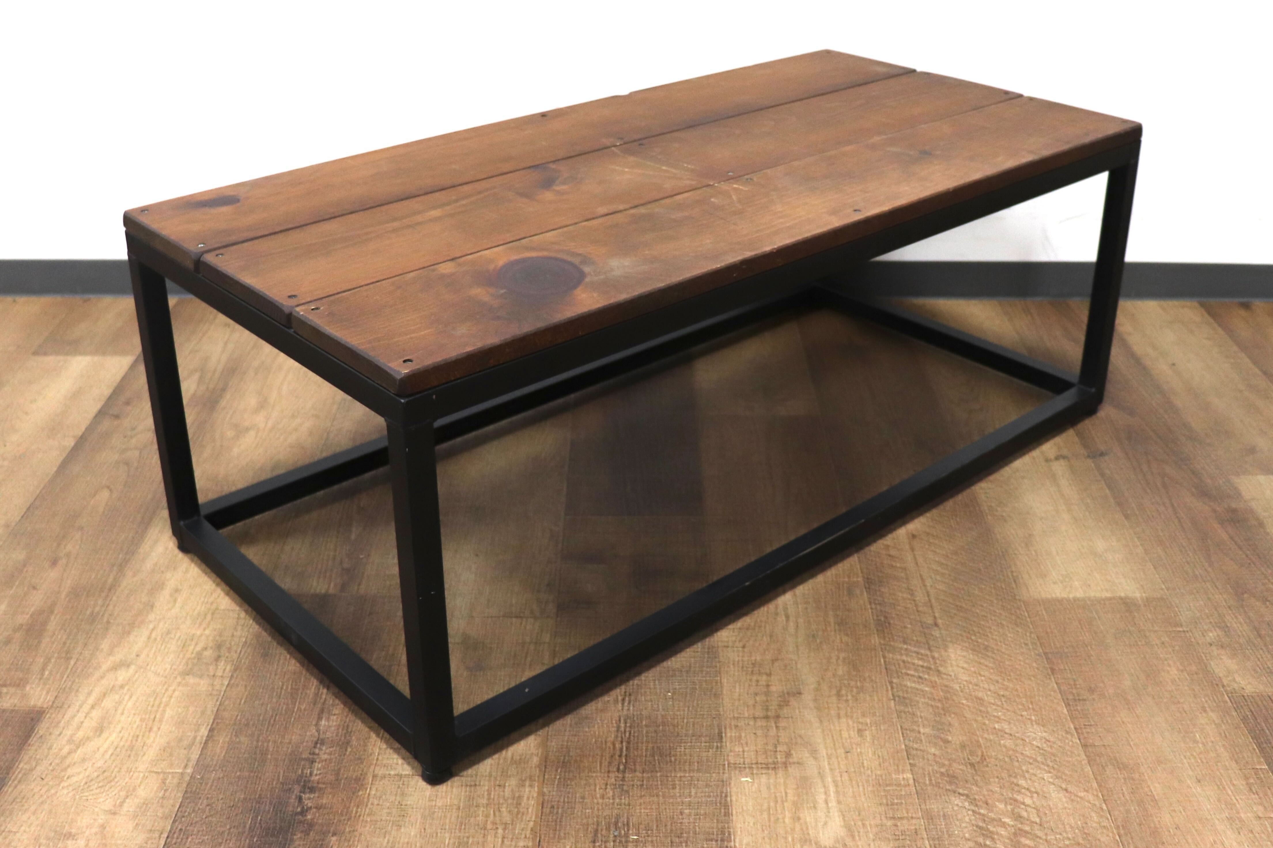 GMHK145○センターテーブル リビングテーブル コーヒーテーブル 古材 カントリー インダストリアル スチールフレーム 検) CRASH GATE