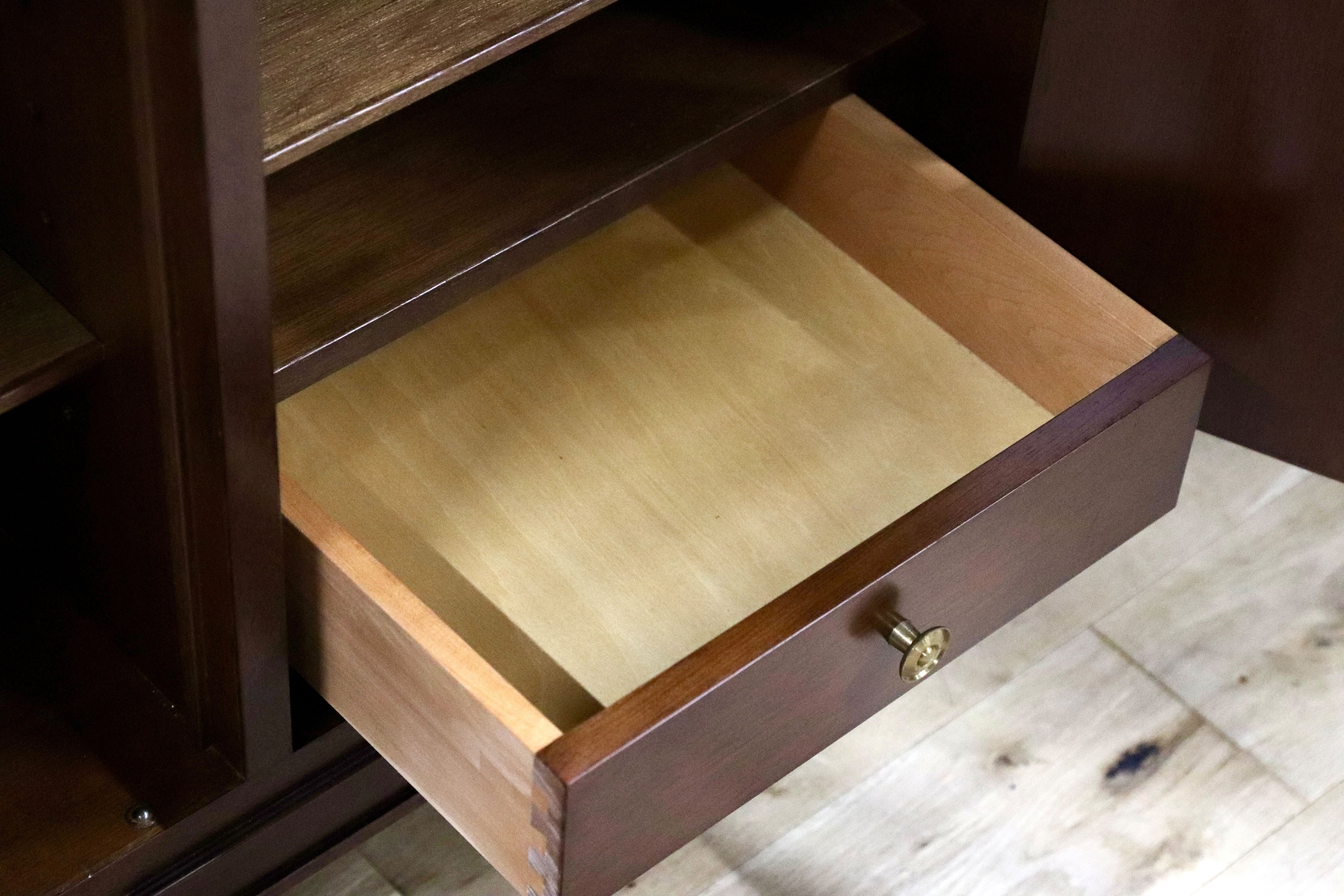 GMHK671○メープル不二家 サイドボード キャビネット リビングボード 神戸用家具 クラシック アンティーク調 稀少