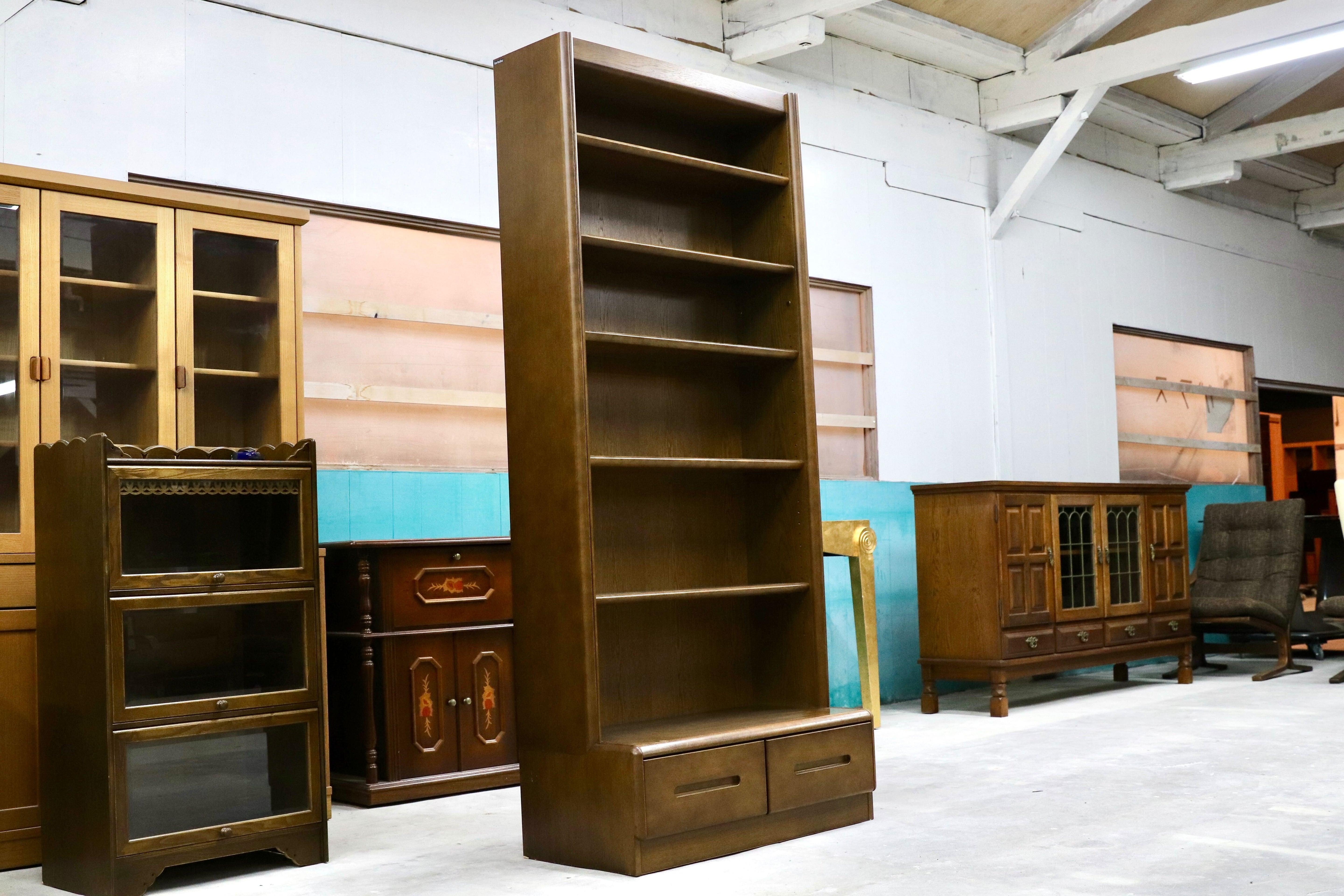 GMHH354B○karimoku / カリモク ブックシェルフ ラック 棚 本棚 書棚 飾り棚 キャビネット オーク ブラウン 国産家具