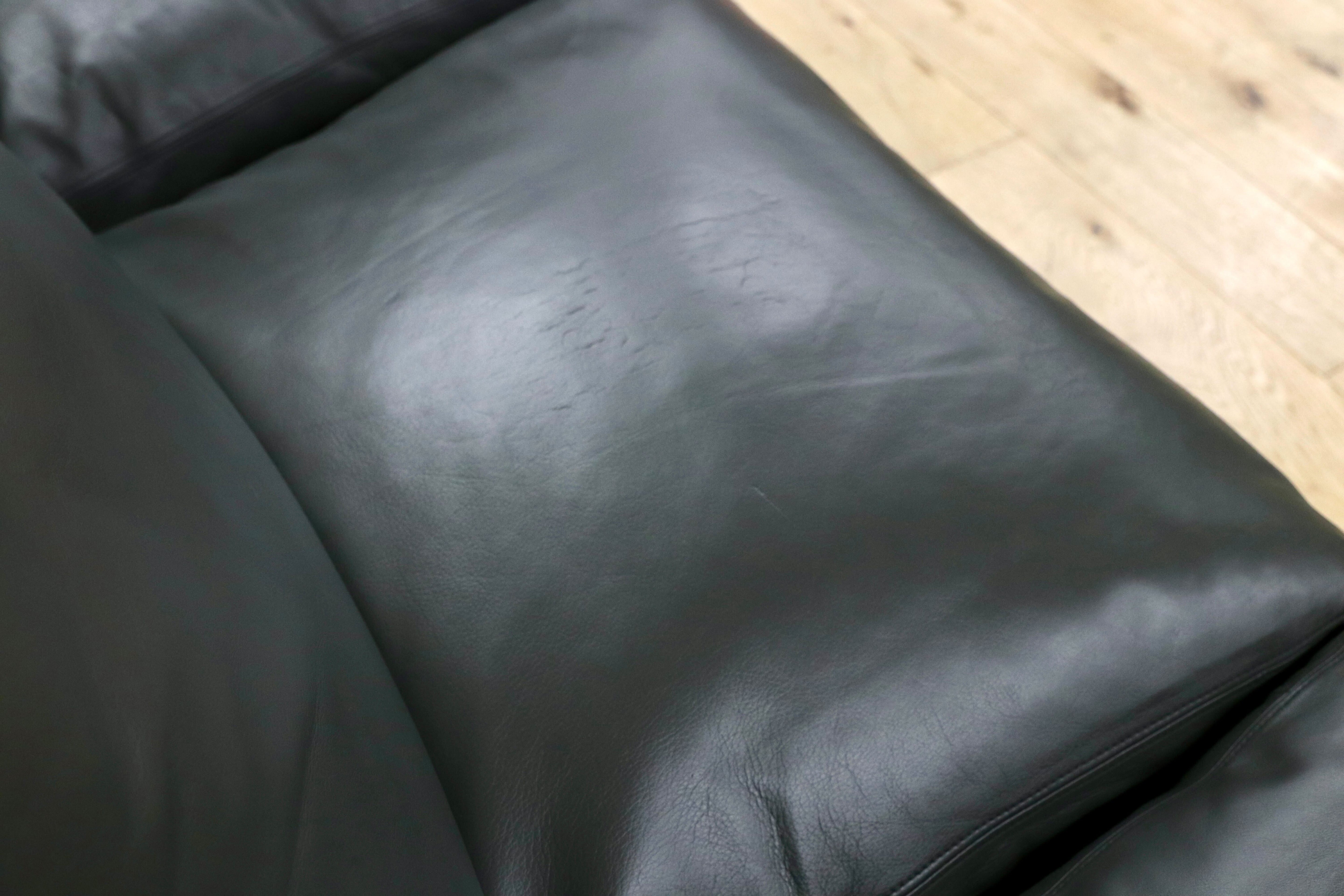 GMGH326○de sede / デセデ mobilia モビリア 3人掛けソファ トリプルソファ ダークグリーン 北欧 ヴィンテージ 本革 稀少 定価192万