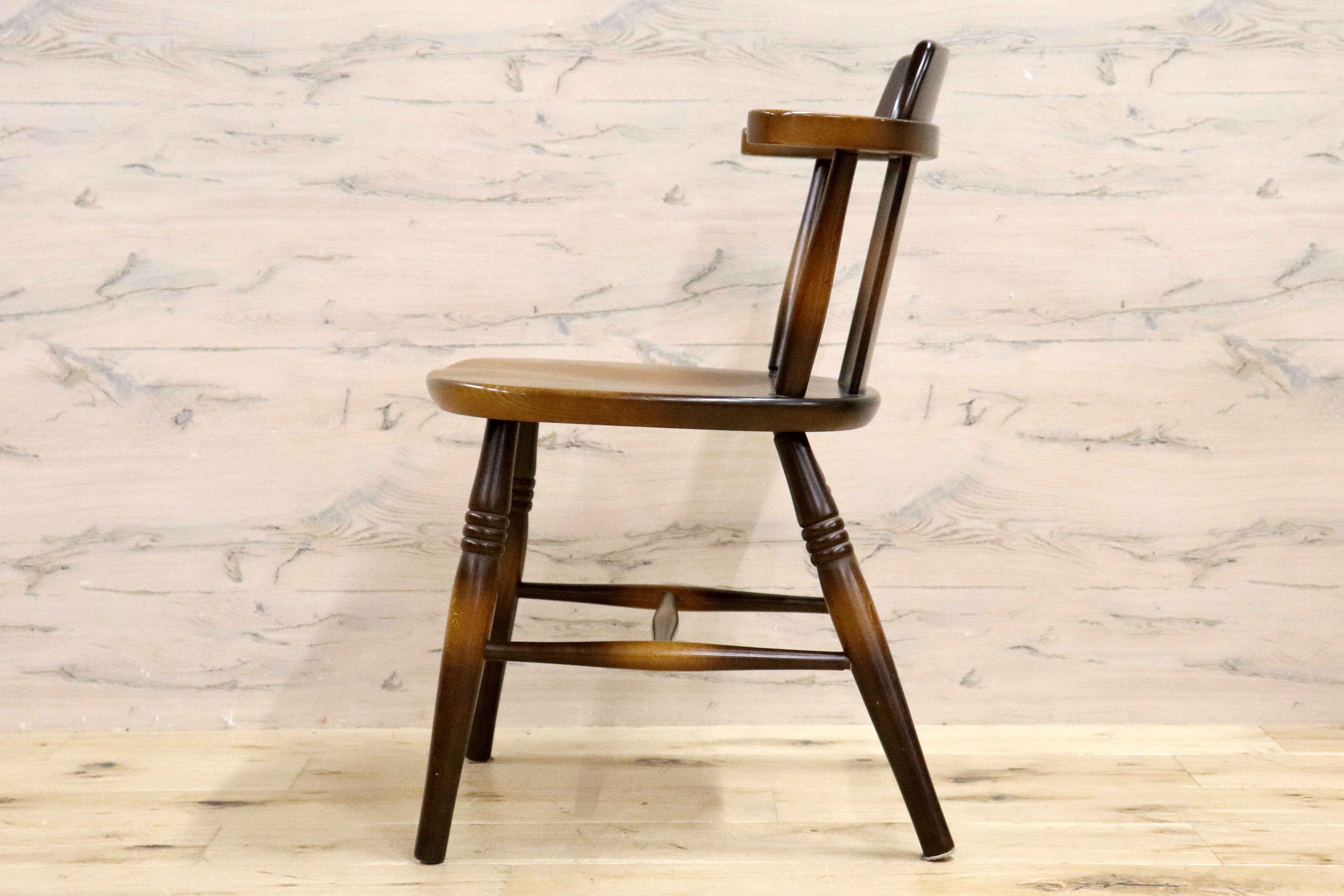 GMHK441C○飛騨産業 / HIDA キツツキ アームレスチェア ダイニングチェア 食卓椅子 椅子 木製 カントリー レトロ ビンテージ