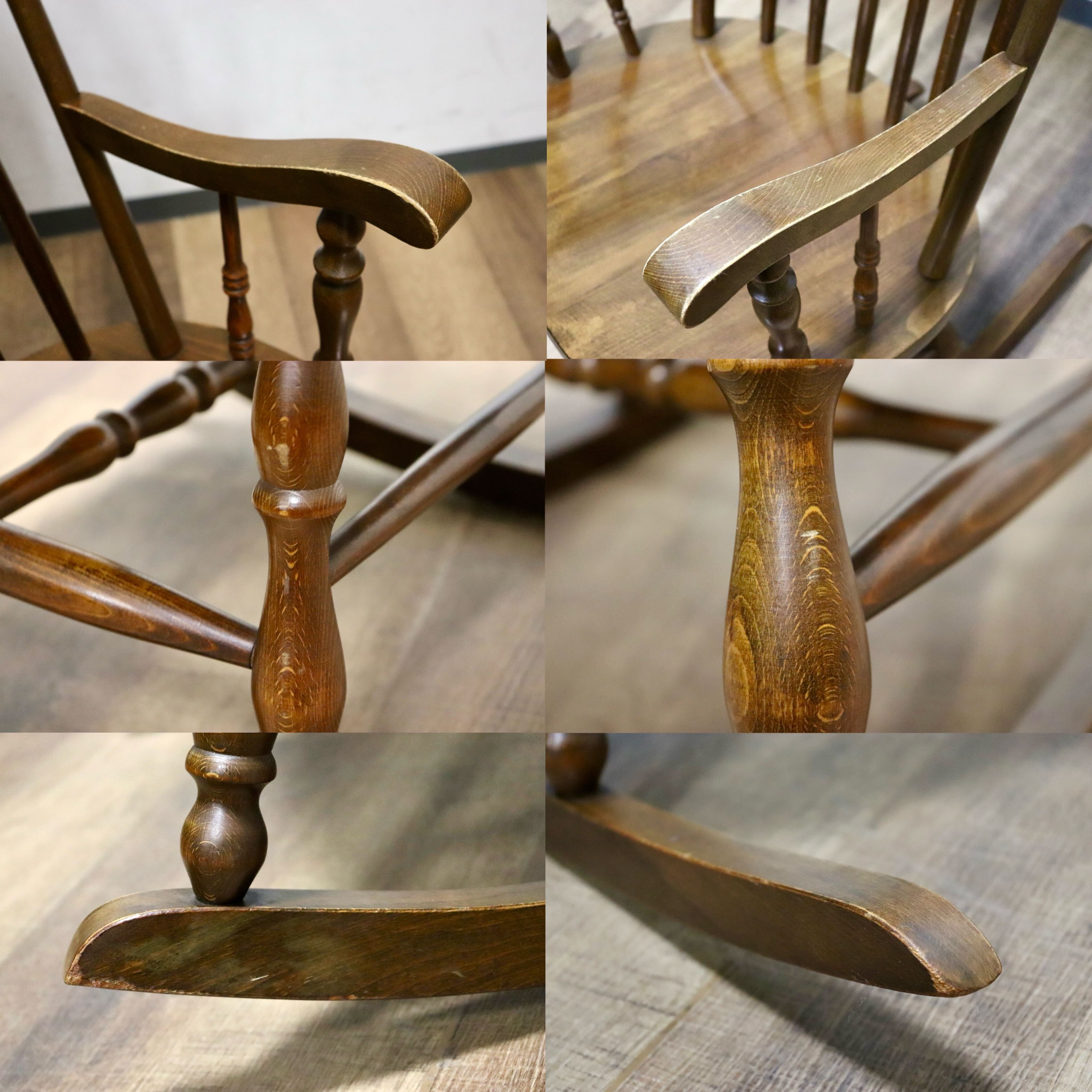 GMHN153○柏木工 / KASHIWA ロッキングチェア 揺り椅子 アームチェア 椅子 レトロ カントリー ノスタルジック アンティーク 飛騨家具