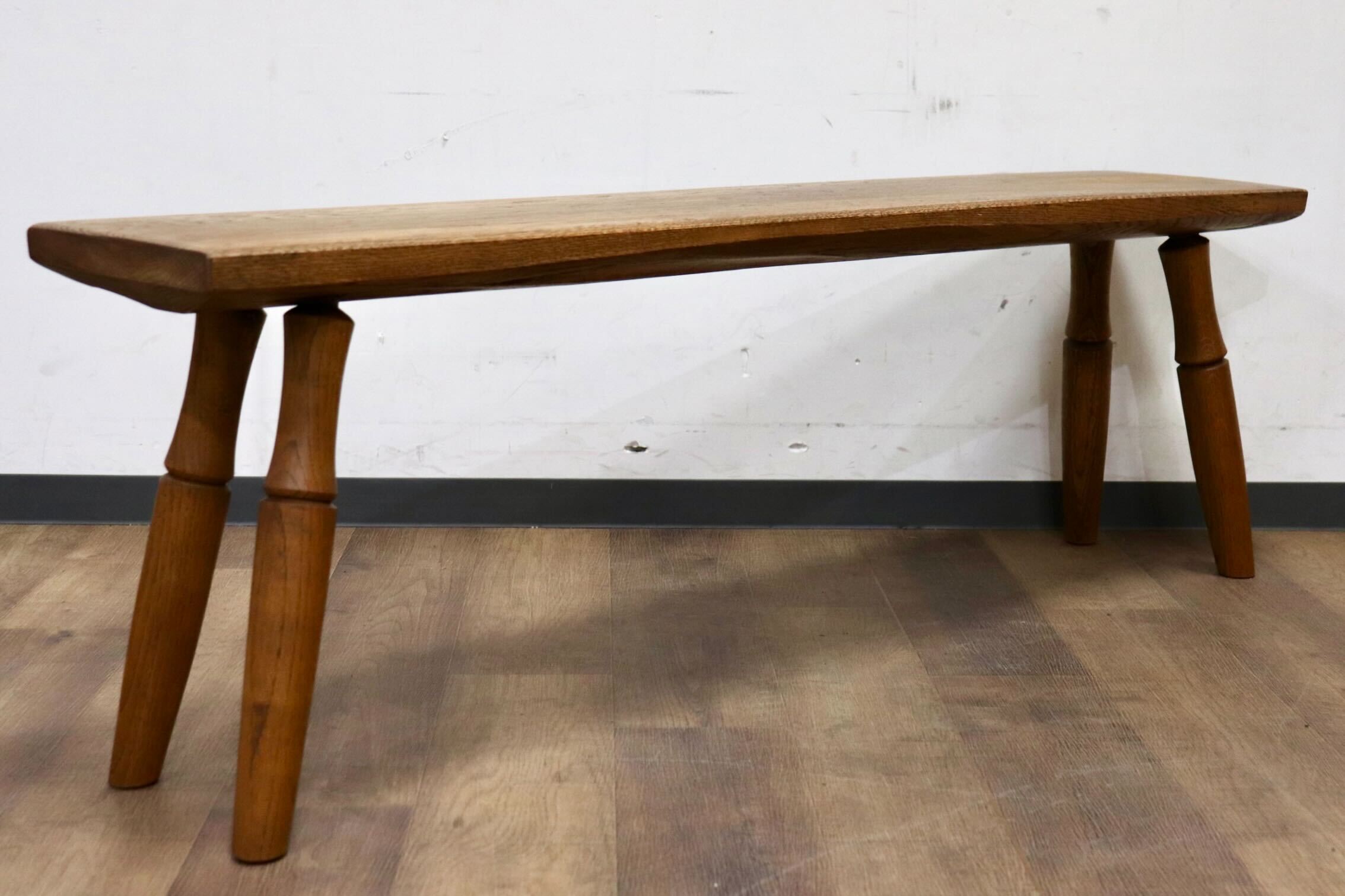 GMHH506○飛騨家具 特注 ダイニングベンチ ダイニングチェア 長椅子 ベンチ 腰掛け 椅子 シンプル 無垢 オーク材 ノスタルジック