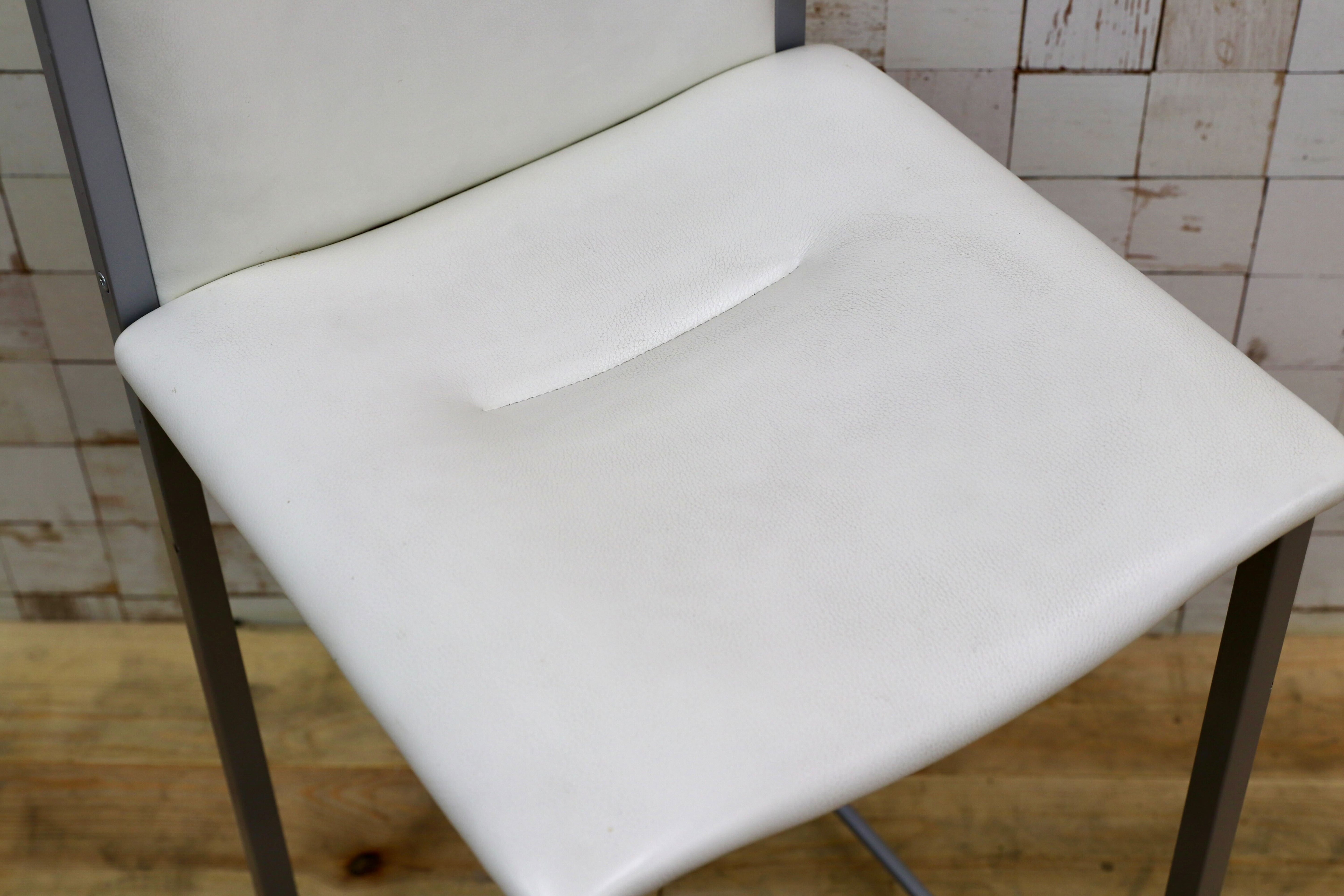GMIO64A○cassina ixc / カッシーナイクスシー LIMA リマ レザー カウンターチェア ハイチェア 椅子 白 イタリアモダン 定価約13万