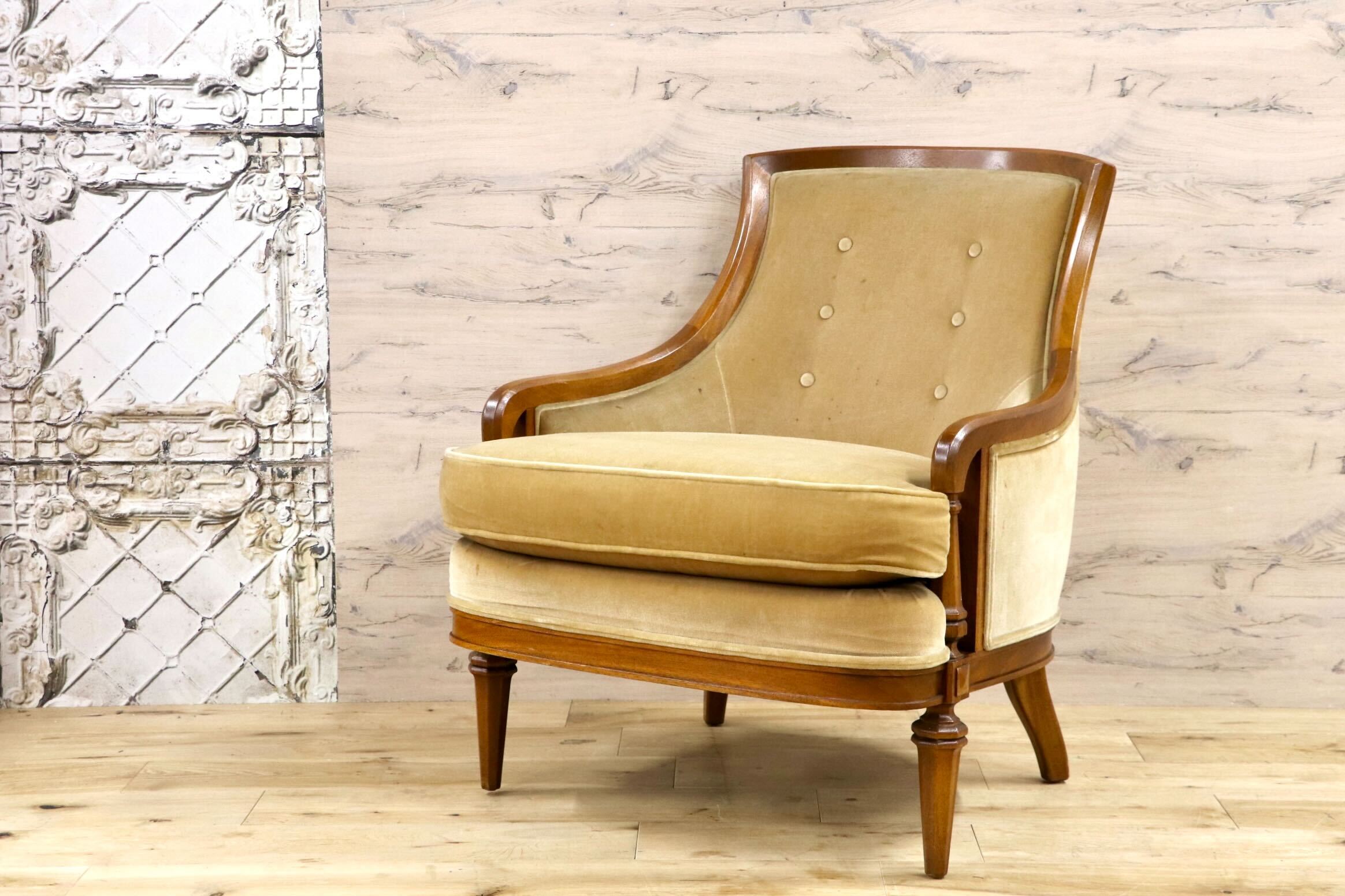 GMJK42○DREXEL HERITAGE / ドレクセルヘリテイジ Upholstery 1人掛けソファ シングルソファ クラシック ヴィンテージ 応接 読書椅子