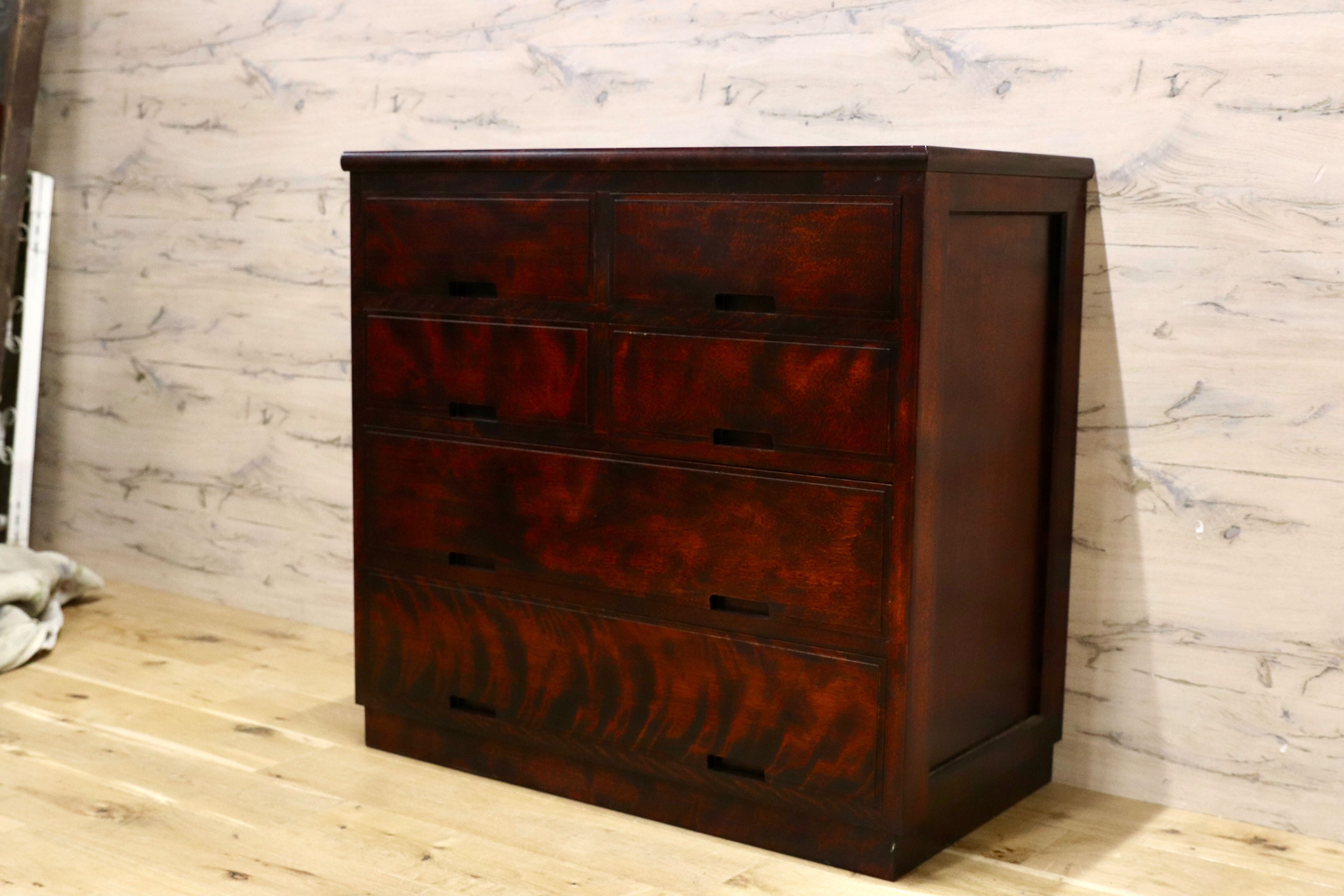 GMIS493C○民芸家具 チェスト 整理箪笥 和家具 和モダン レトロ 和室 座敷 アンティーク 古民家 検)九州民芸家具 北海道民芸家具