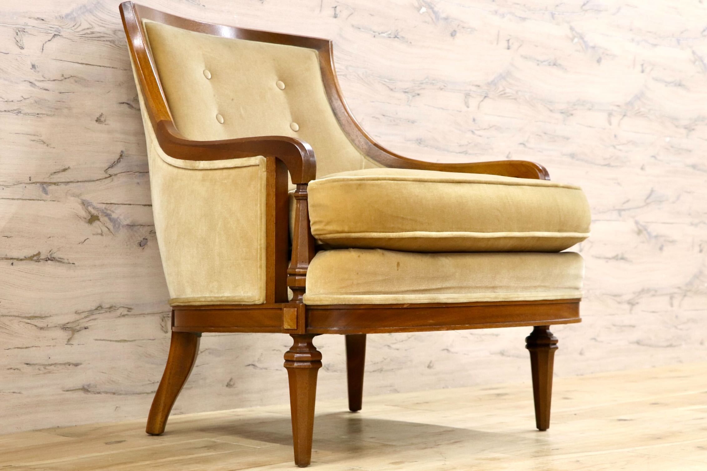 GMJK42○DREXEL HERITAGE / ドレクセルヘリテイジ Upholstery 1人掛けソファ シングルソファ クラシック ヴィンテージ 応接 読書椅子
