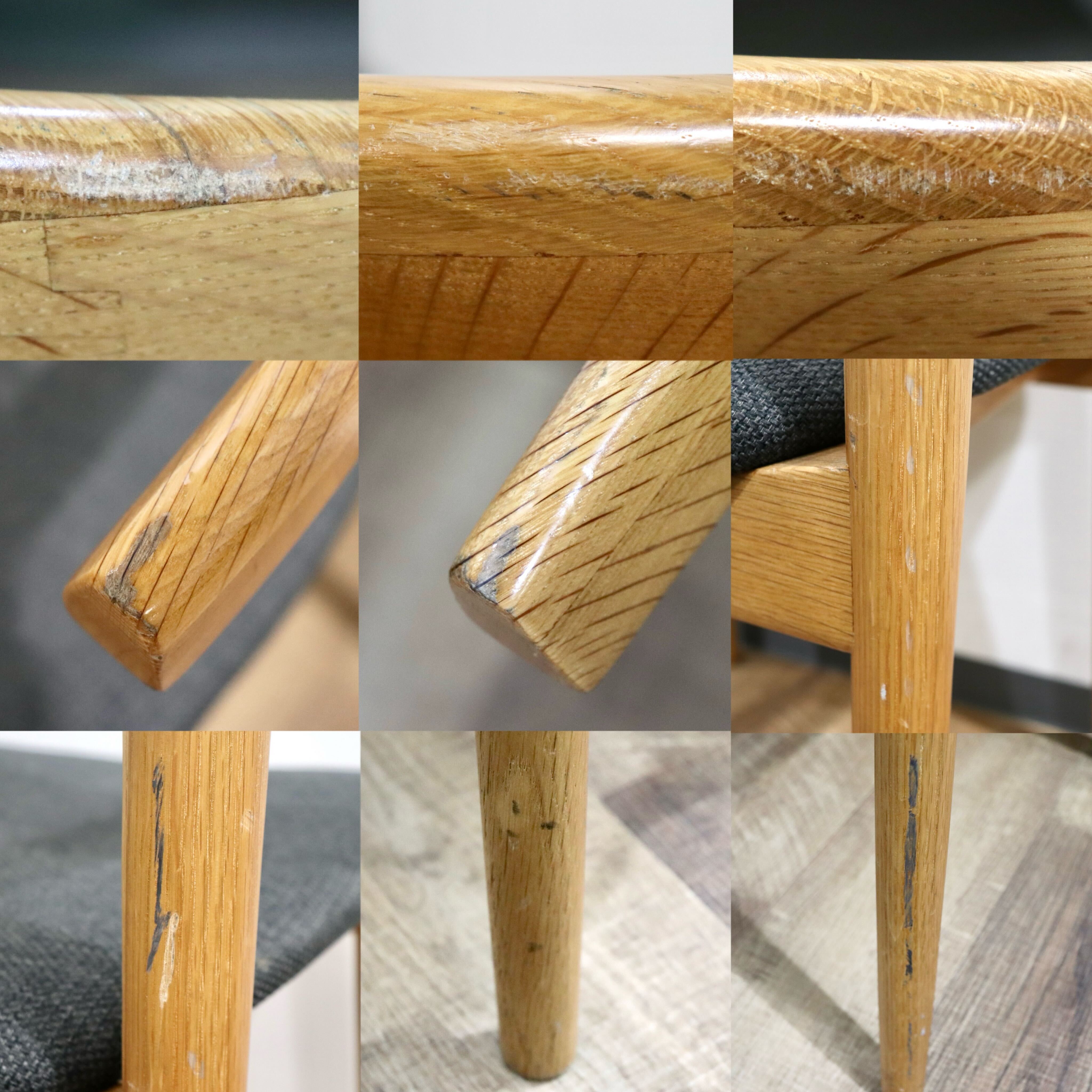 GMHN275C○北欧スタイル ダイニングチェア アームチェア 食卓椅子 椅子 チェア シンプル ナチュラル グレー オーク材 モダン 検) TOMOSU