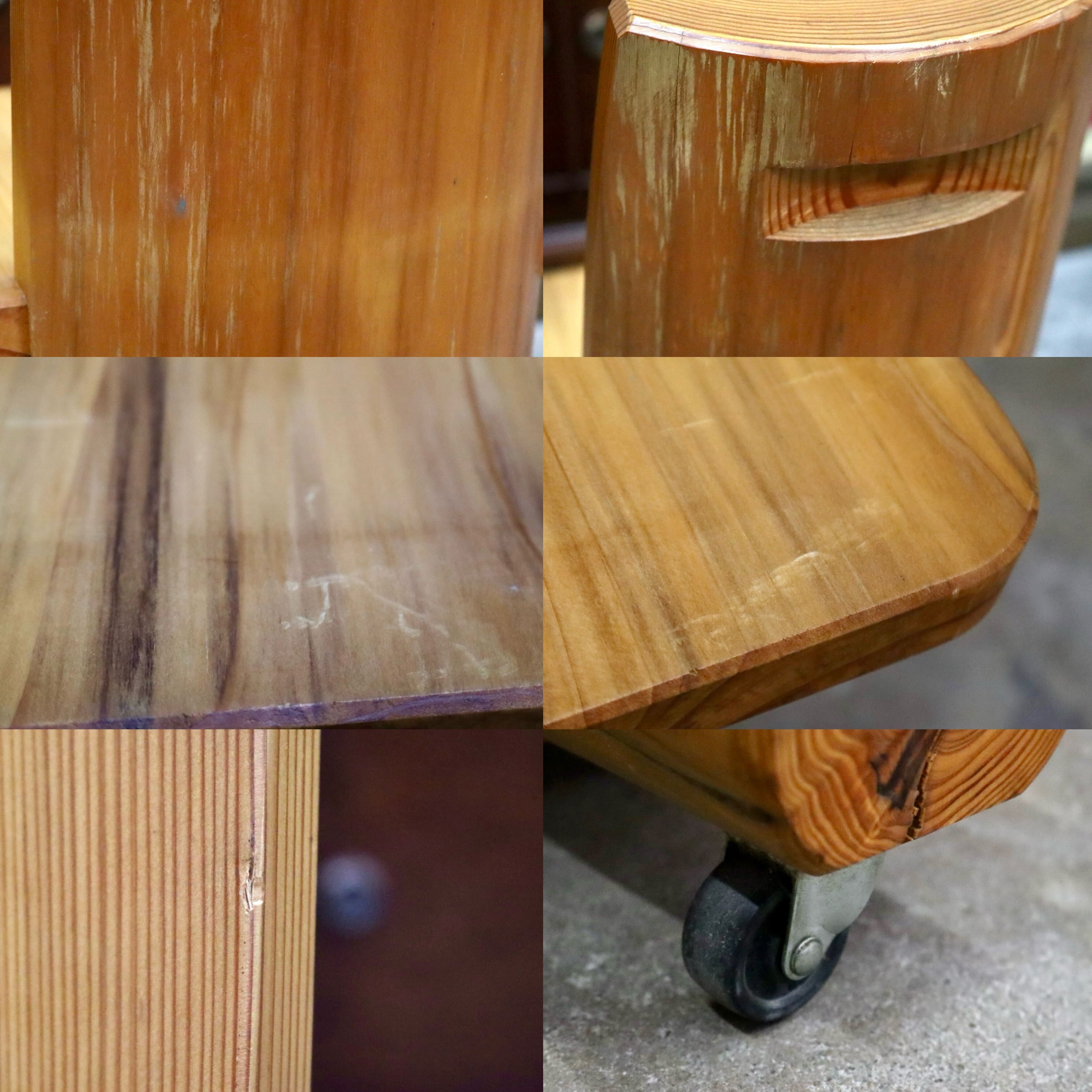 GMIH356E○工房家具 ダイニングチェア アームレスチェア 椅子 スツール キャスター ウッド 木製 無垢材 カントリー レトロ