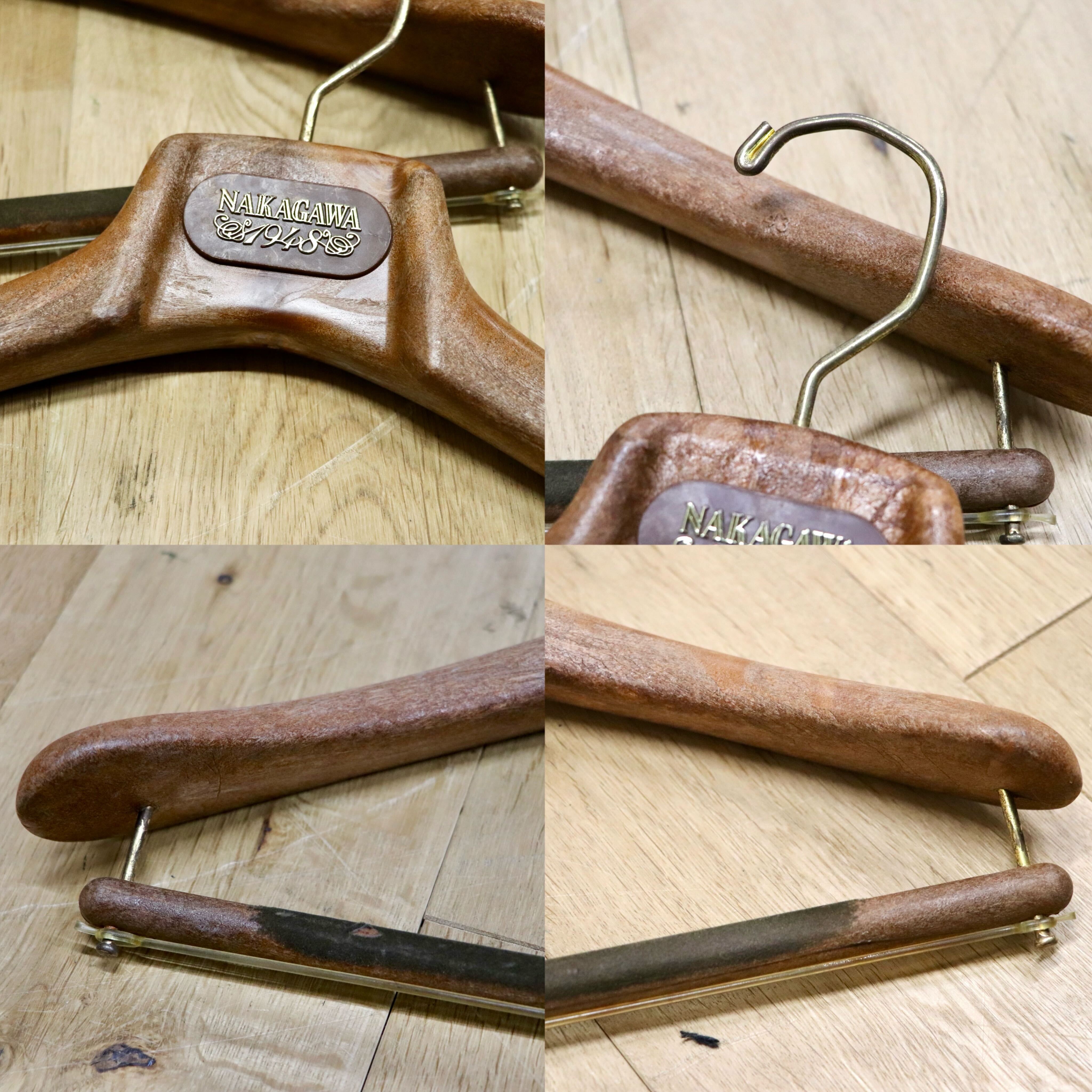 GMHK504E○MAINETTI / マイネッティ サルトリアーレハンガー 3本セット スーツハンガー パンツハンガー イタリア 西洋 アンティーク 雑貨